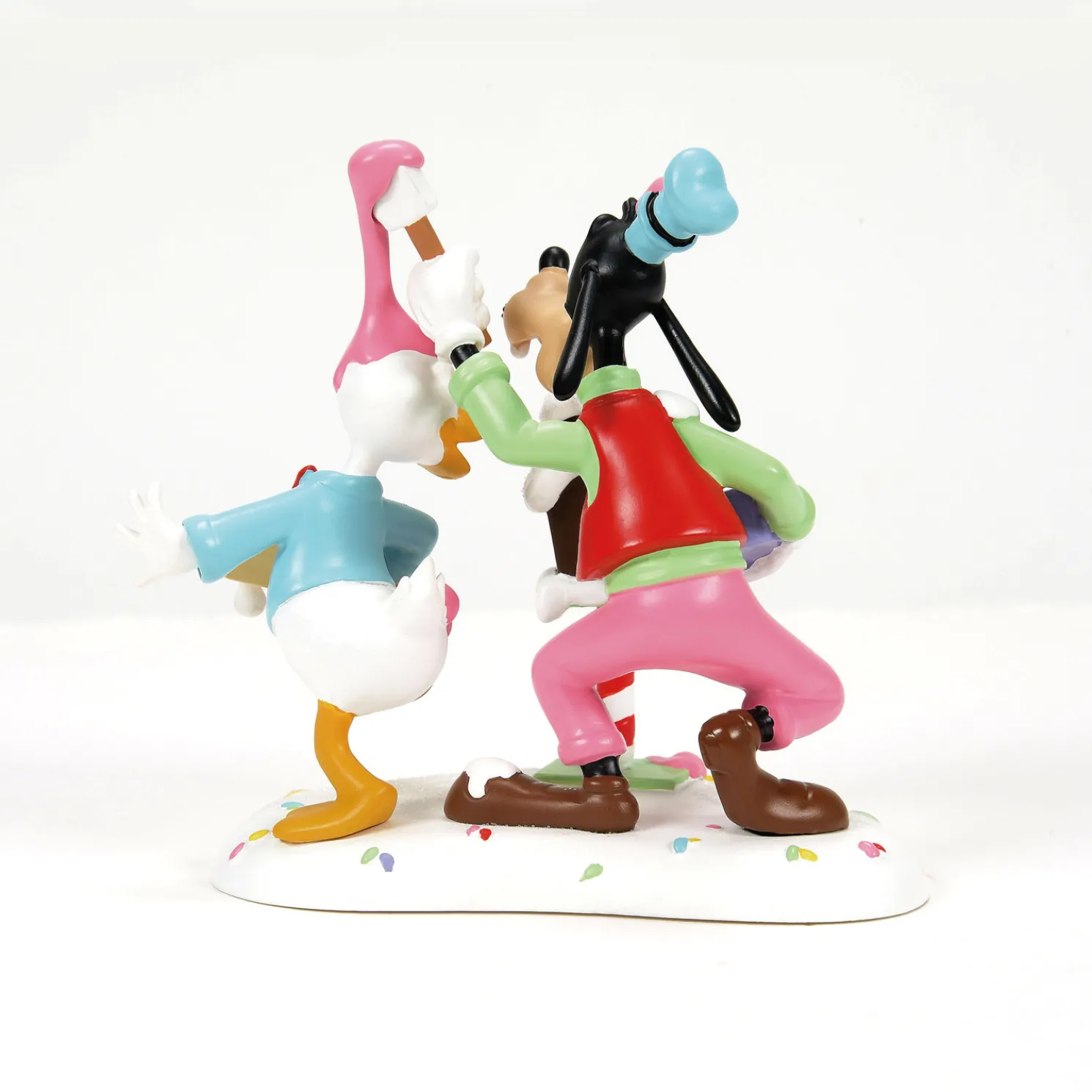 Department 56 Disney Village Goofy & Donald Make A Mess Figure 6013665