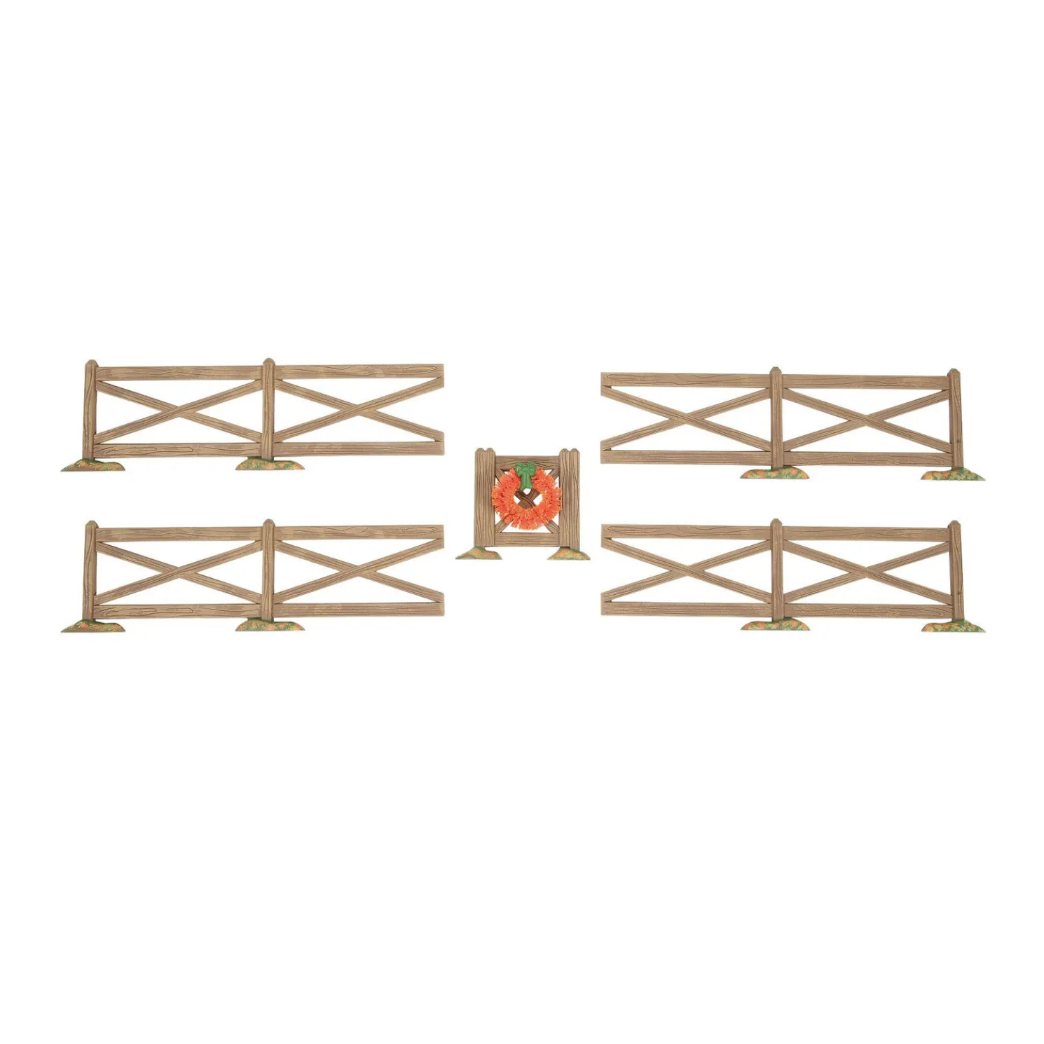 Department 56 Halloween Village Brown Crossbuck Fence 6014716