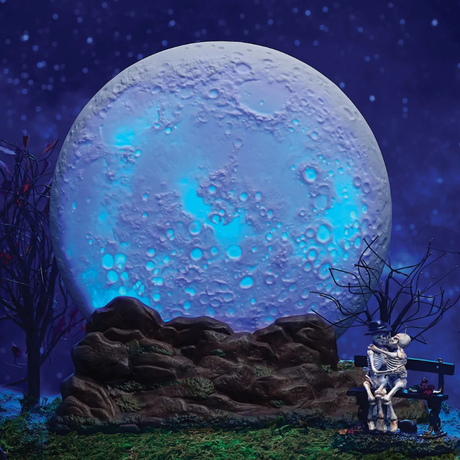 Department 56 Halloween Village Lighted Full Moon Backdrop 6013658