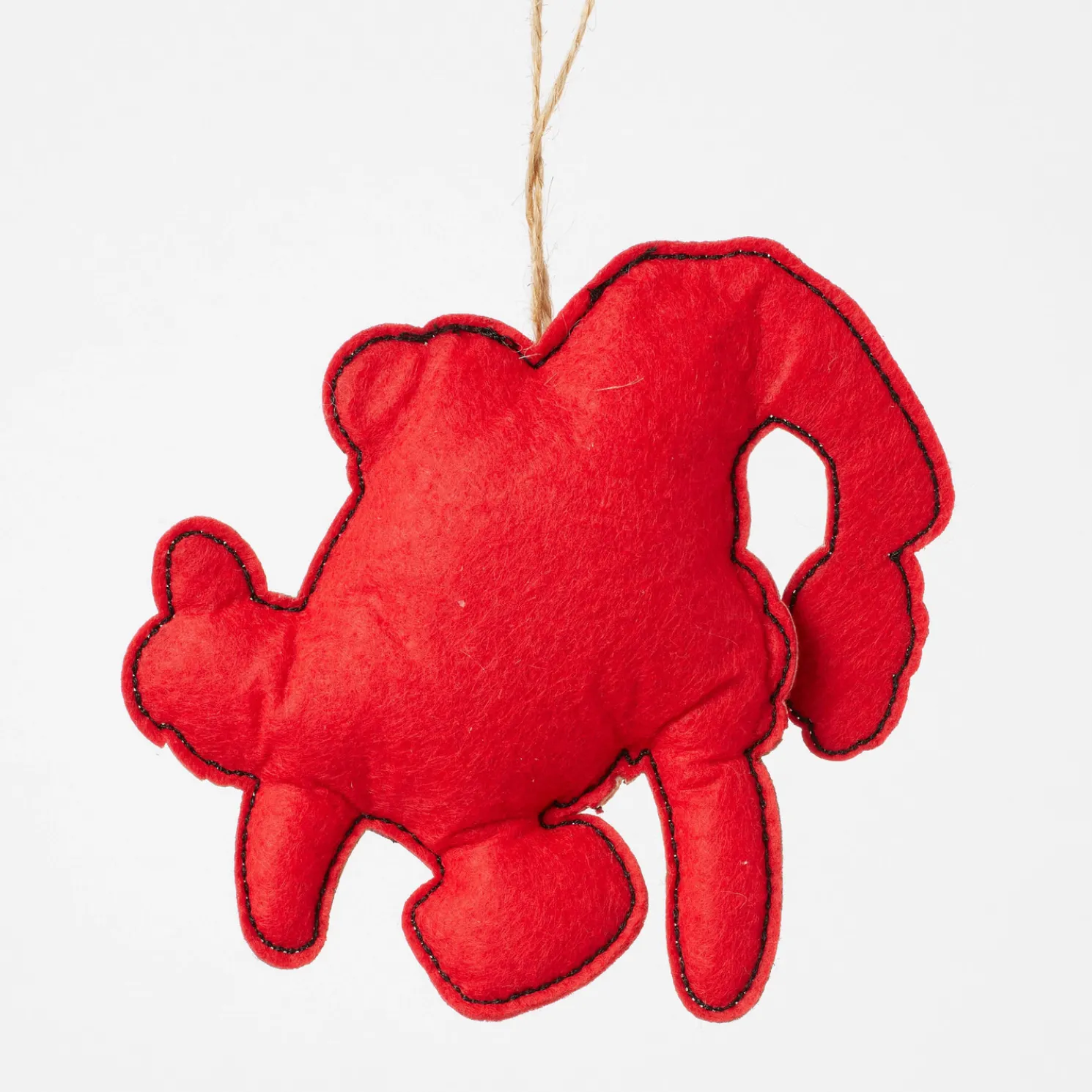 Department 56 Jim Shore Dr. Seuss Grinch Felt Max in Santa Hat Felt Ornament 6014115