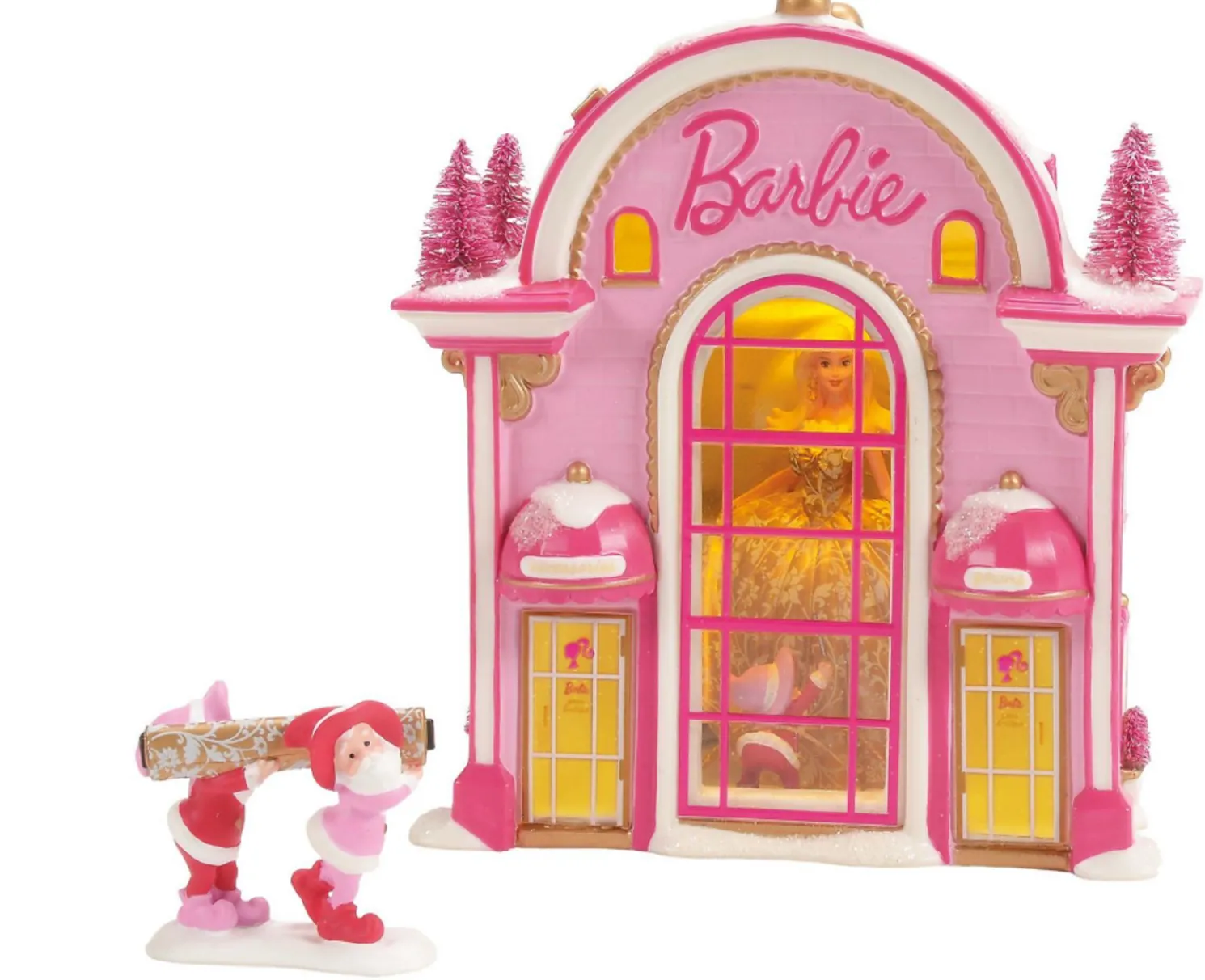 Department 56 North Pole Village Barbie Gown Boutique Building 6014682