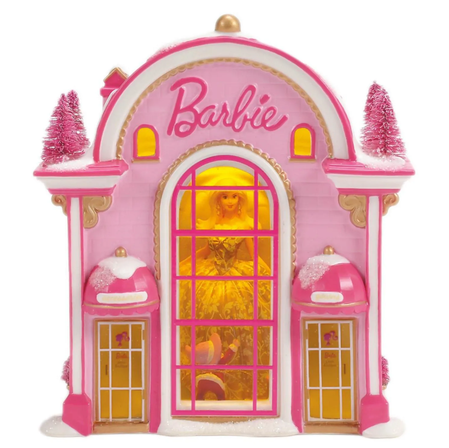 Department 56 North Pole Village Barbie Gown Boutique Building 6014682