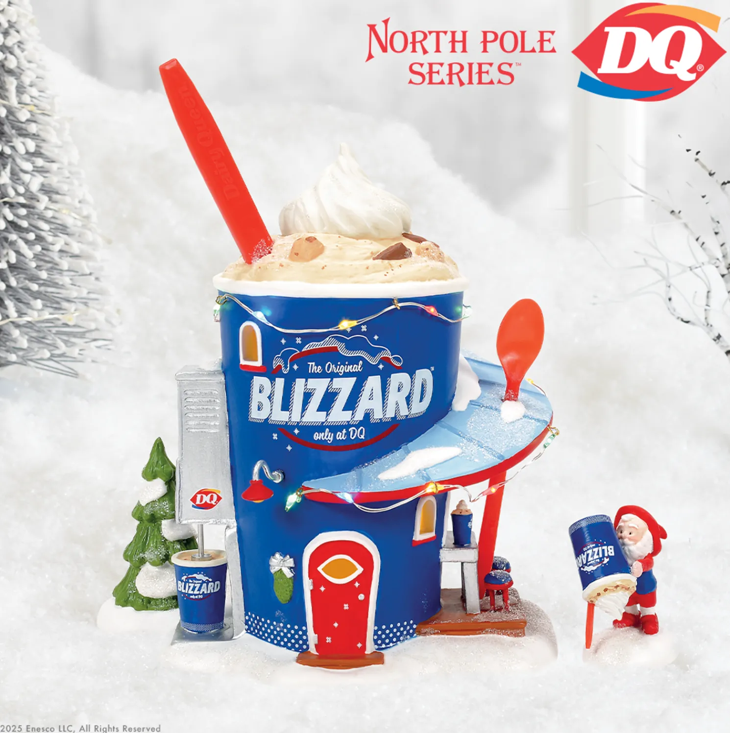 Department 56 North Pole Village Forecasting a Blizzard Dairy Queen Building 6014532