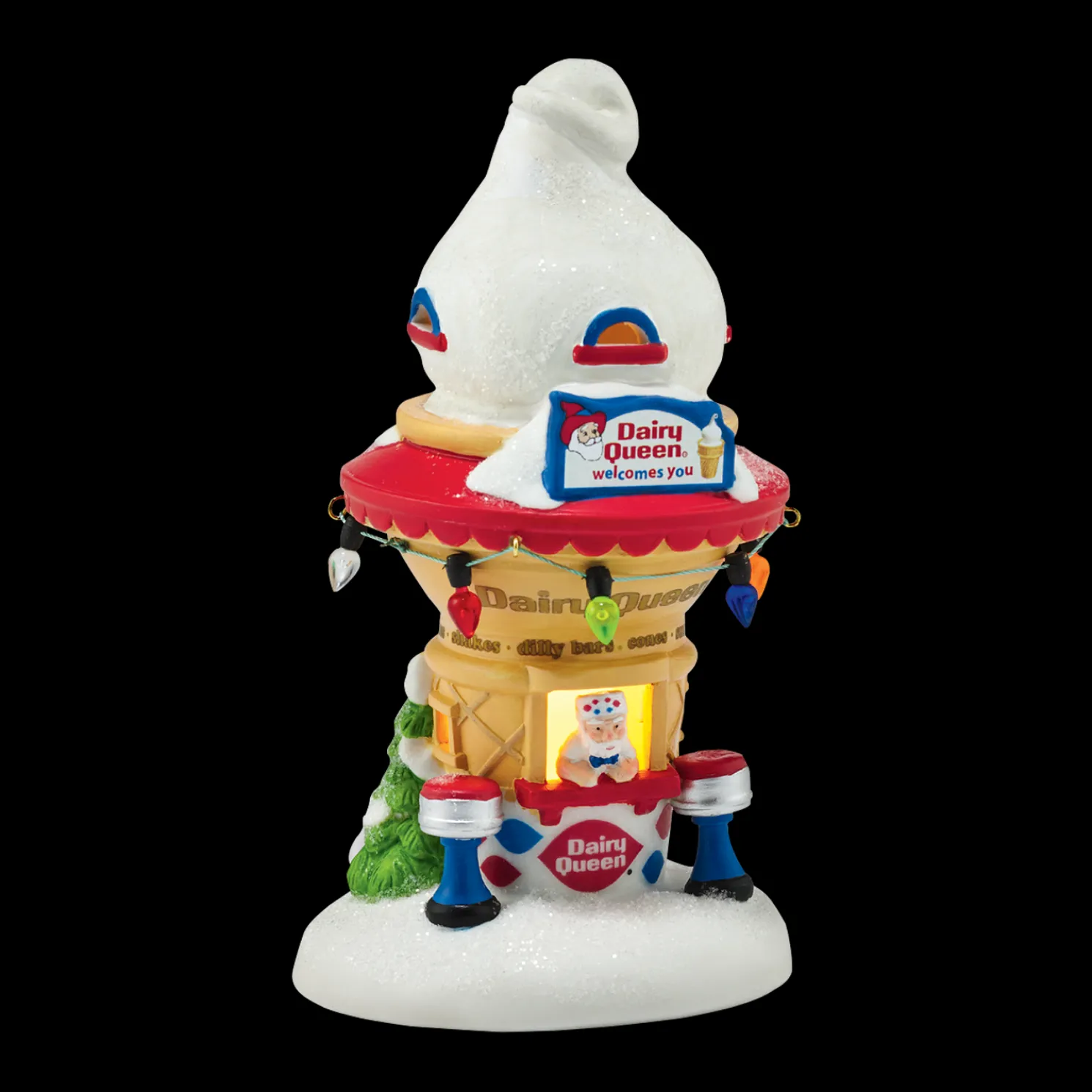 Department 56 North Pole Village Santa's DQ Cone House 4054968