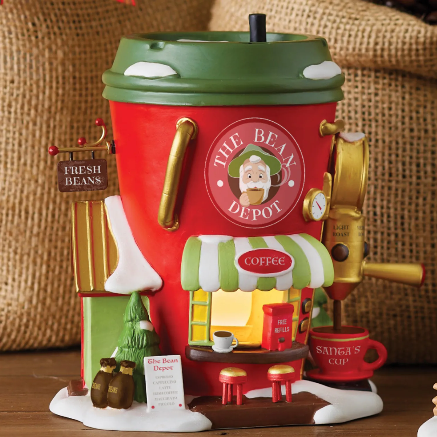 Department 56 North Pole Village Bean Depot Espresso Co Building 6014509