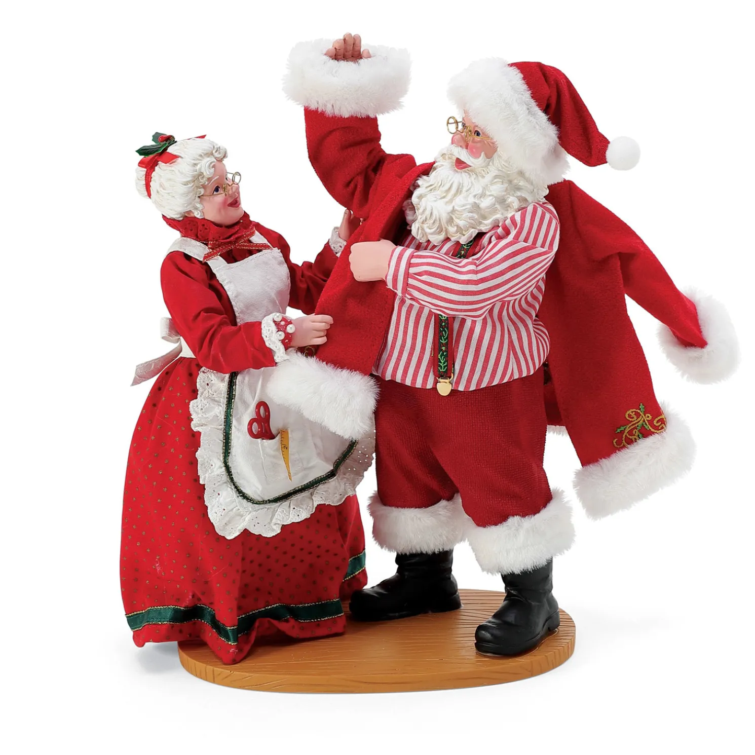 Department 56 Possible Dreams Santa Santa's New Suit Figure 6015877