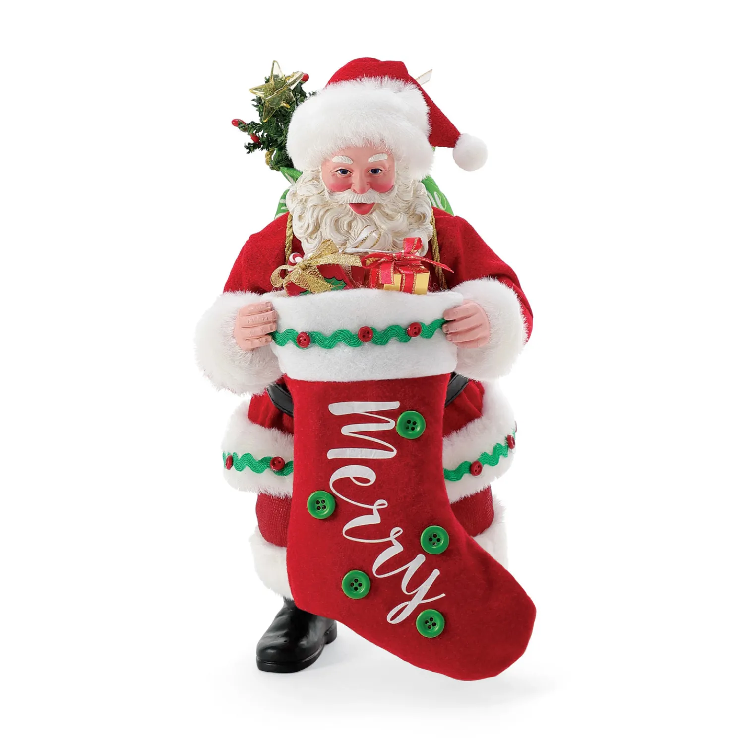 Department 56 Possible Dreams Santa The Big Stocking Figure 6016466