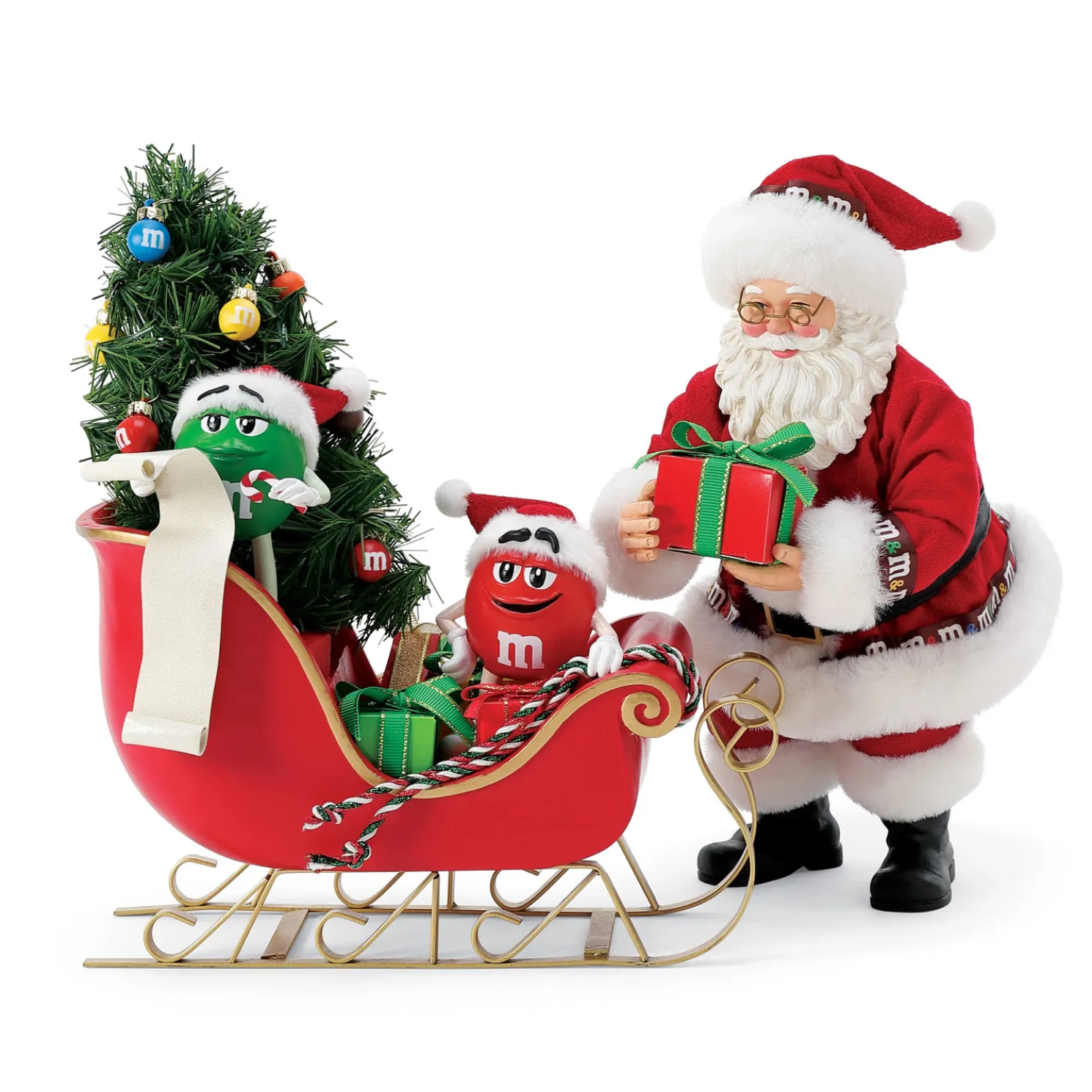 Department 56 Possible Dreams Santa M&M Sleigh Figure 6016481