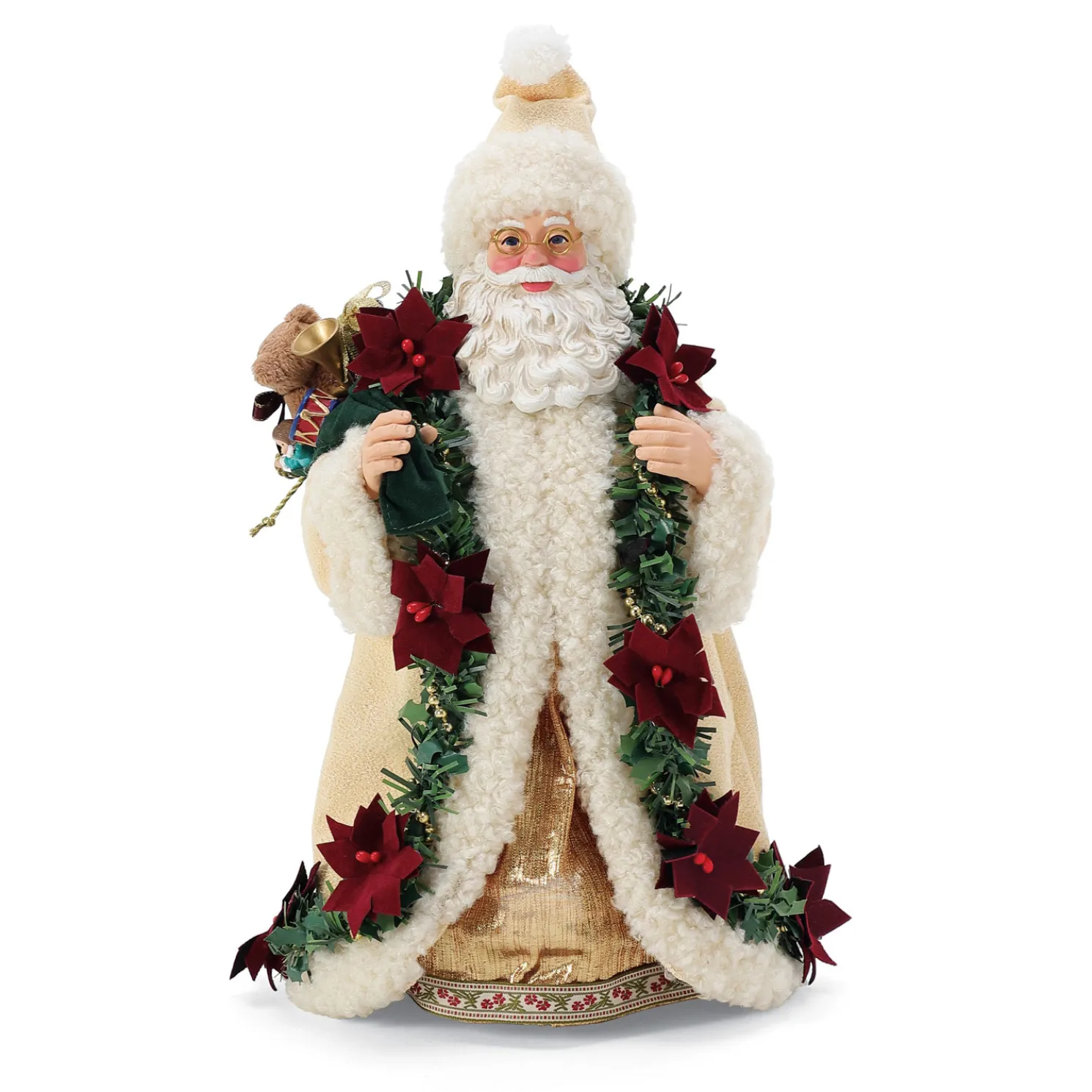 Department 56 Possible Dreams Santa Old World Poinsettia Figure 6016467