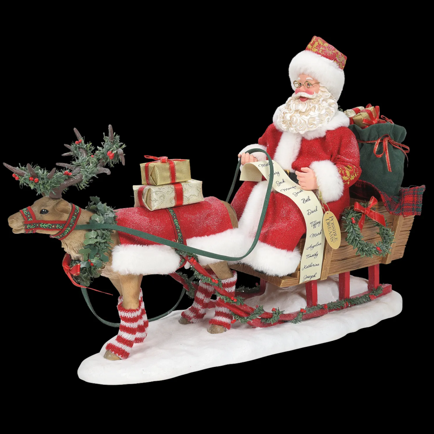 Department 56 Possible Dreams LED Lighted Santa Through the Woods 6010217
