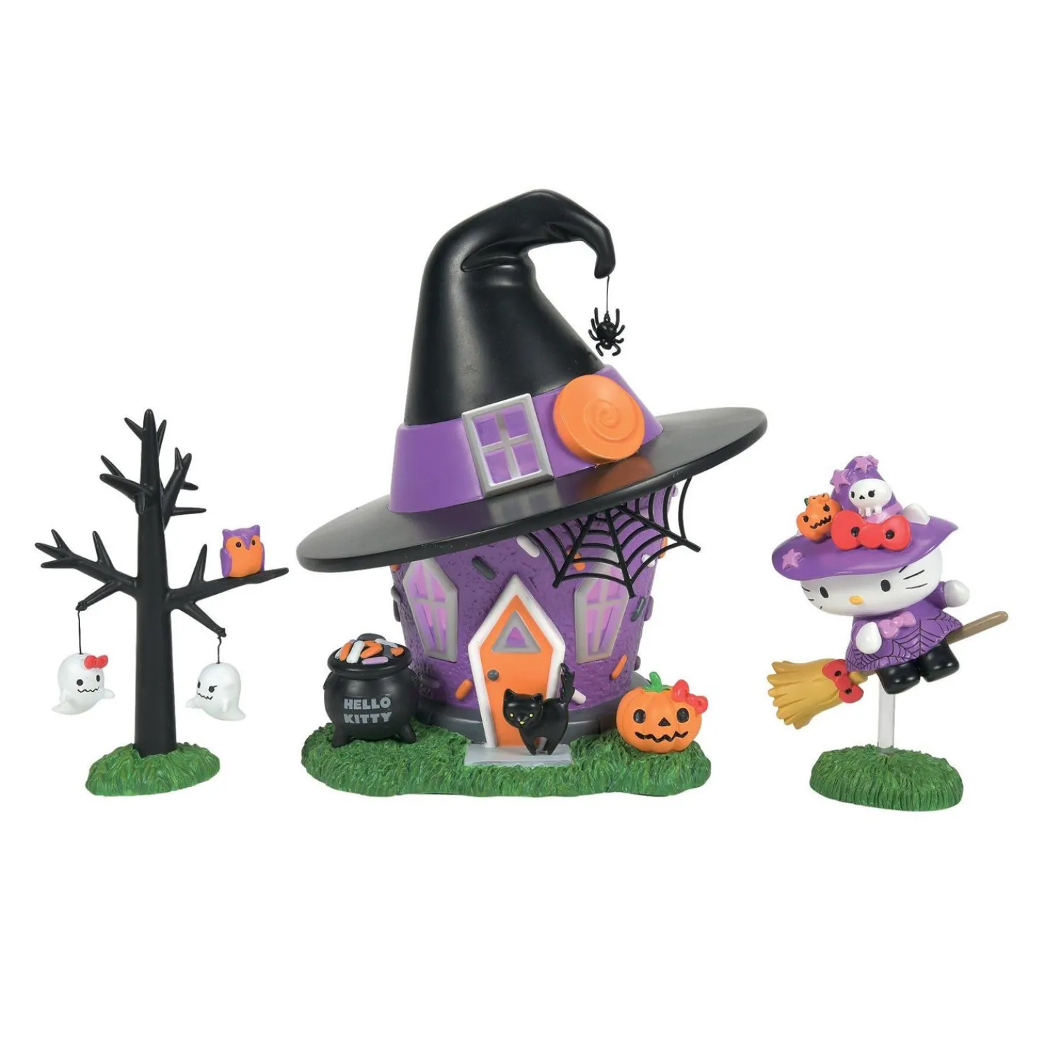 Department 56 Sanrio Hello Kitty Village Hello Kitty's Witch Tower Halloween Building 6014744
