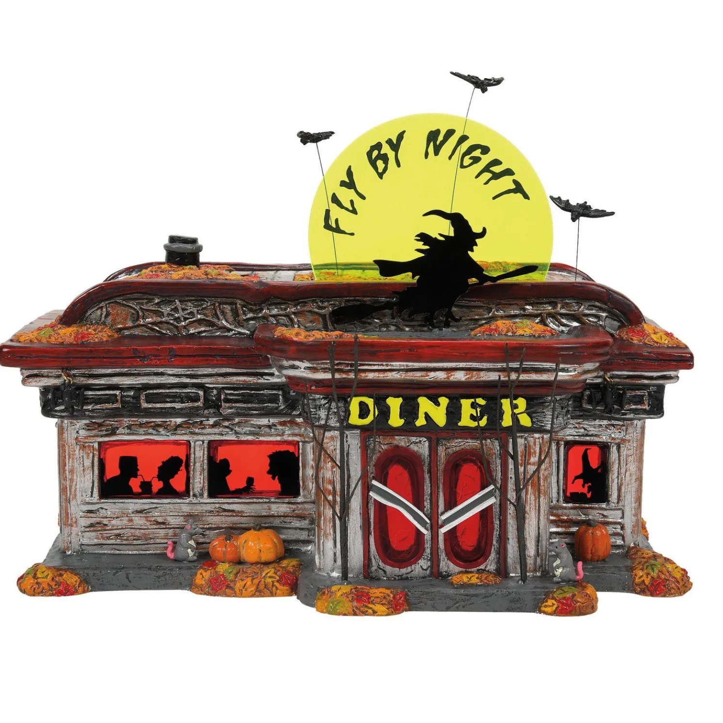 Department 56 Snow Village Halloween Fly By Night Diner Building 6013604