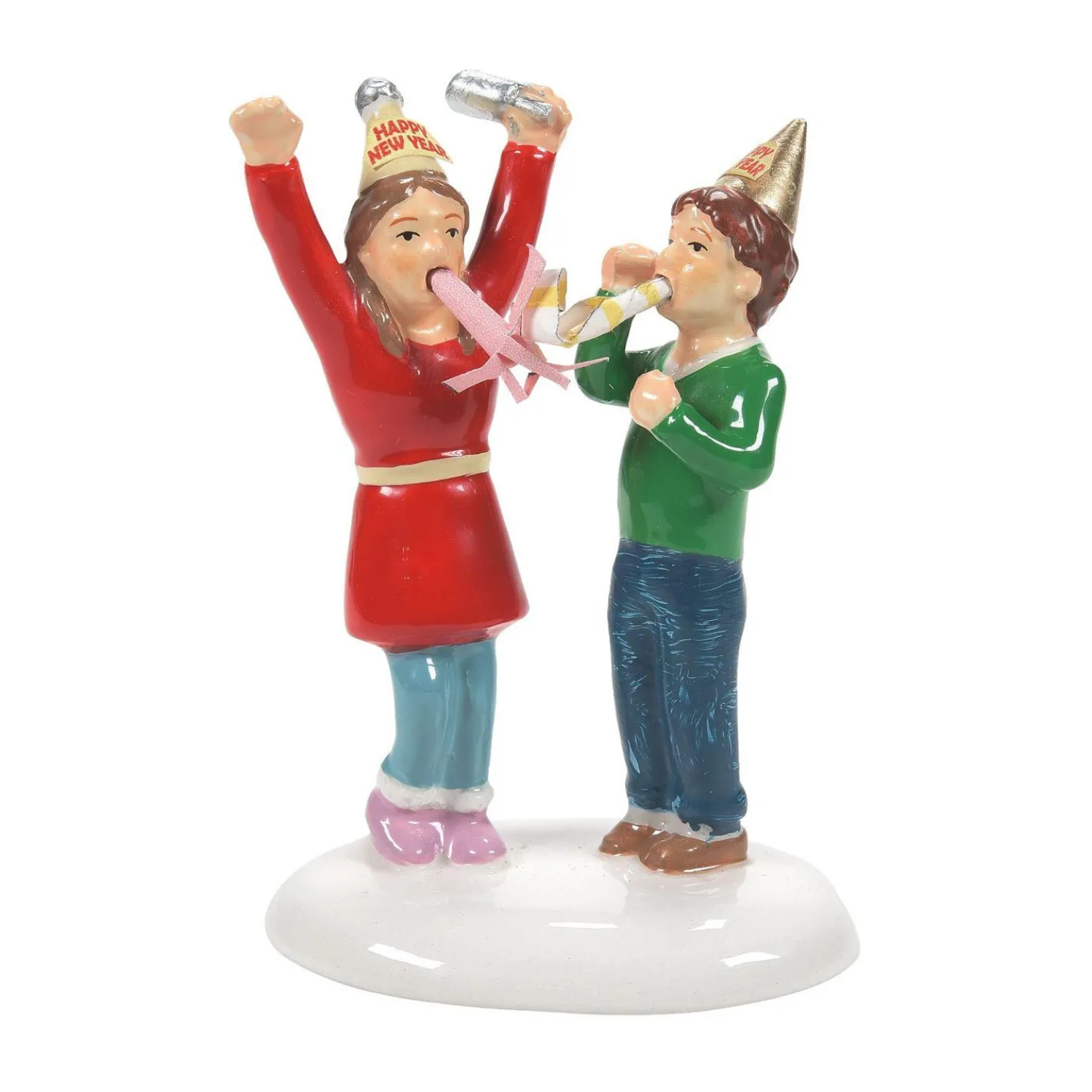 Department 56 Snow Village We Made It Until Midnight Figure 6011425