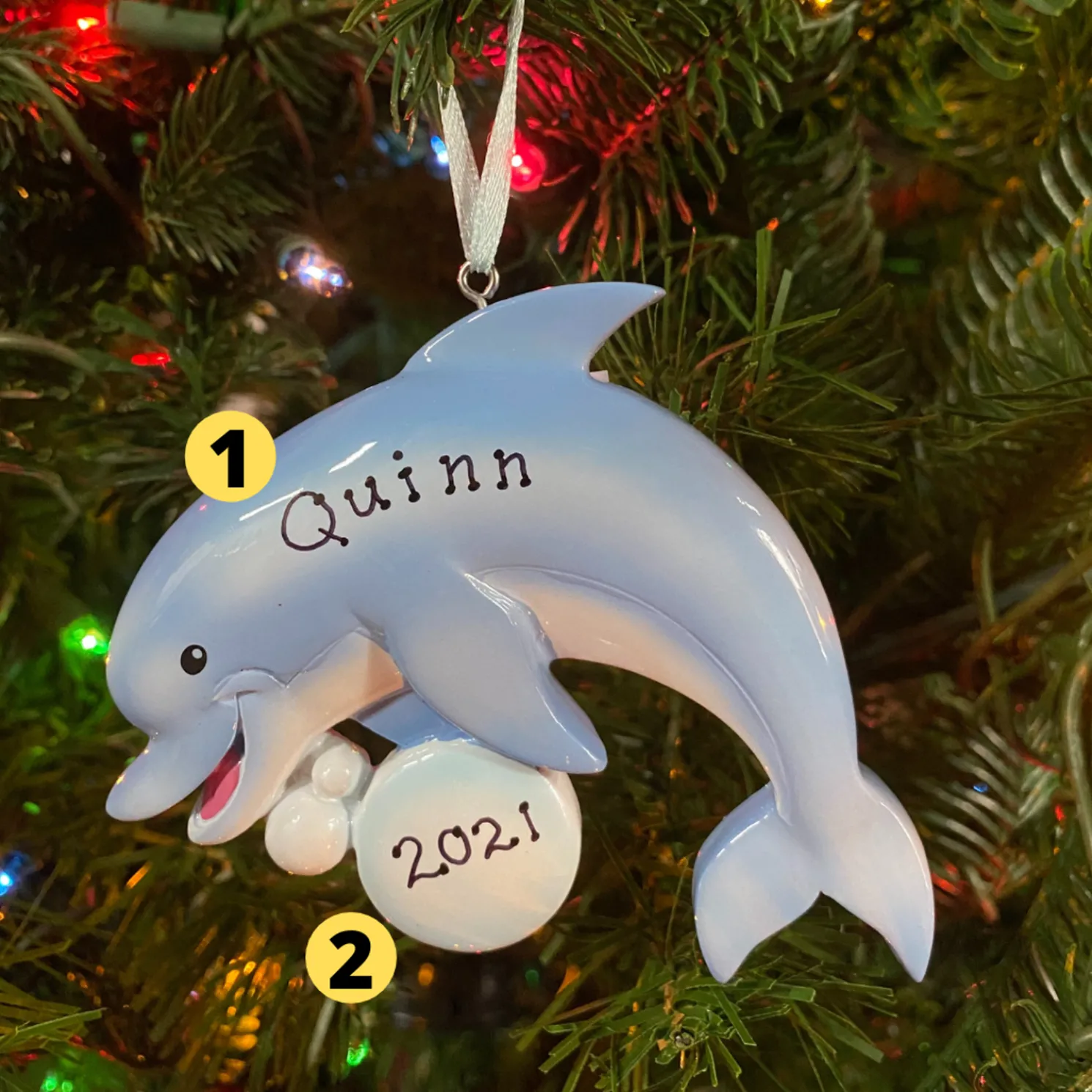 Dolphin Personalized Christmas Ornament OR1851-D