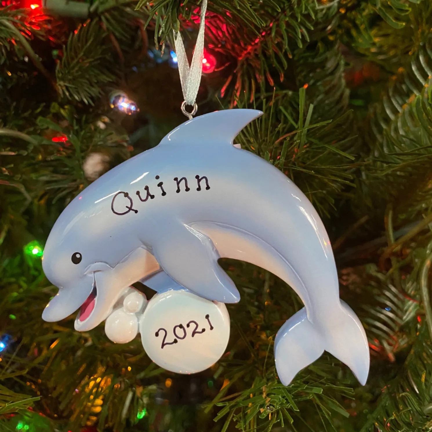 Dolphin Personalized Christmas Ornament OR1851-D