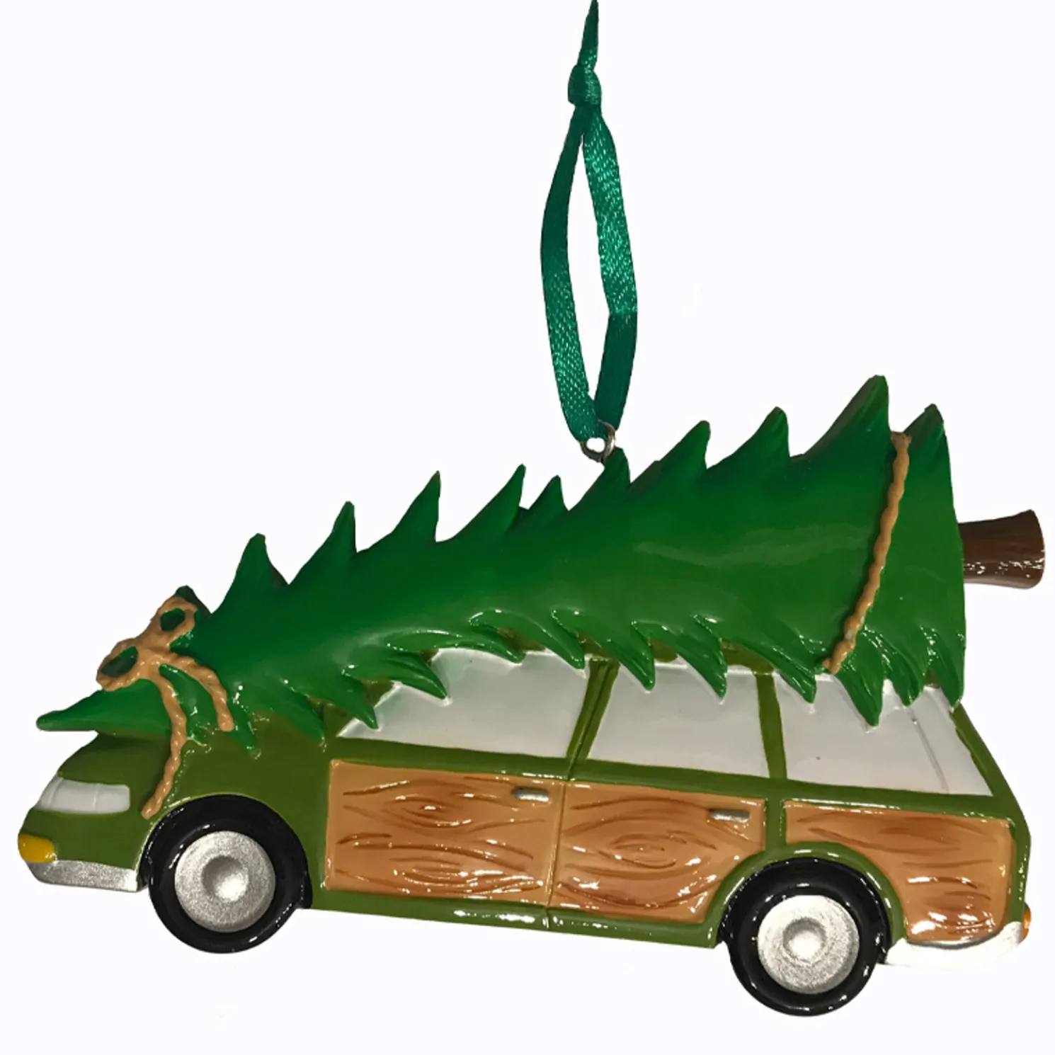 Family Station Wagon with Tree Personalized Christmas Ornament OR1565