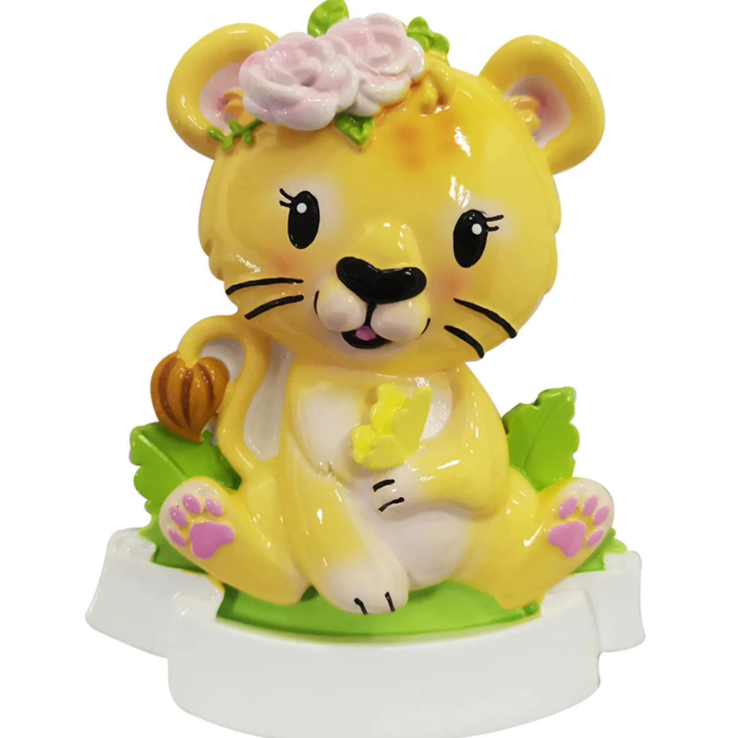 Girl Lion Cub Personalized Christmas Ornament OR2362-F