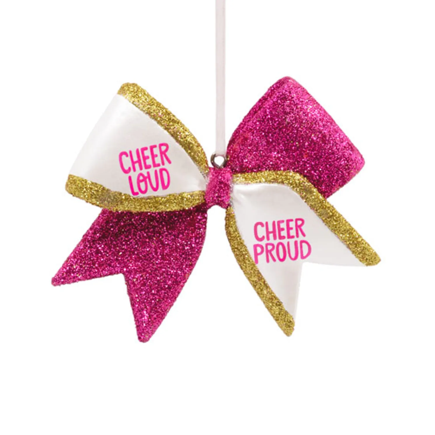 Hallmark 2.5" Cheerleading Hair Bow Christmas Ornament 1HGO2186