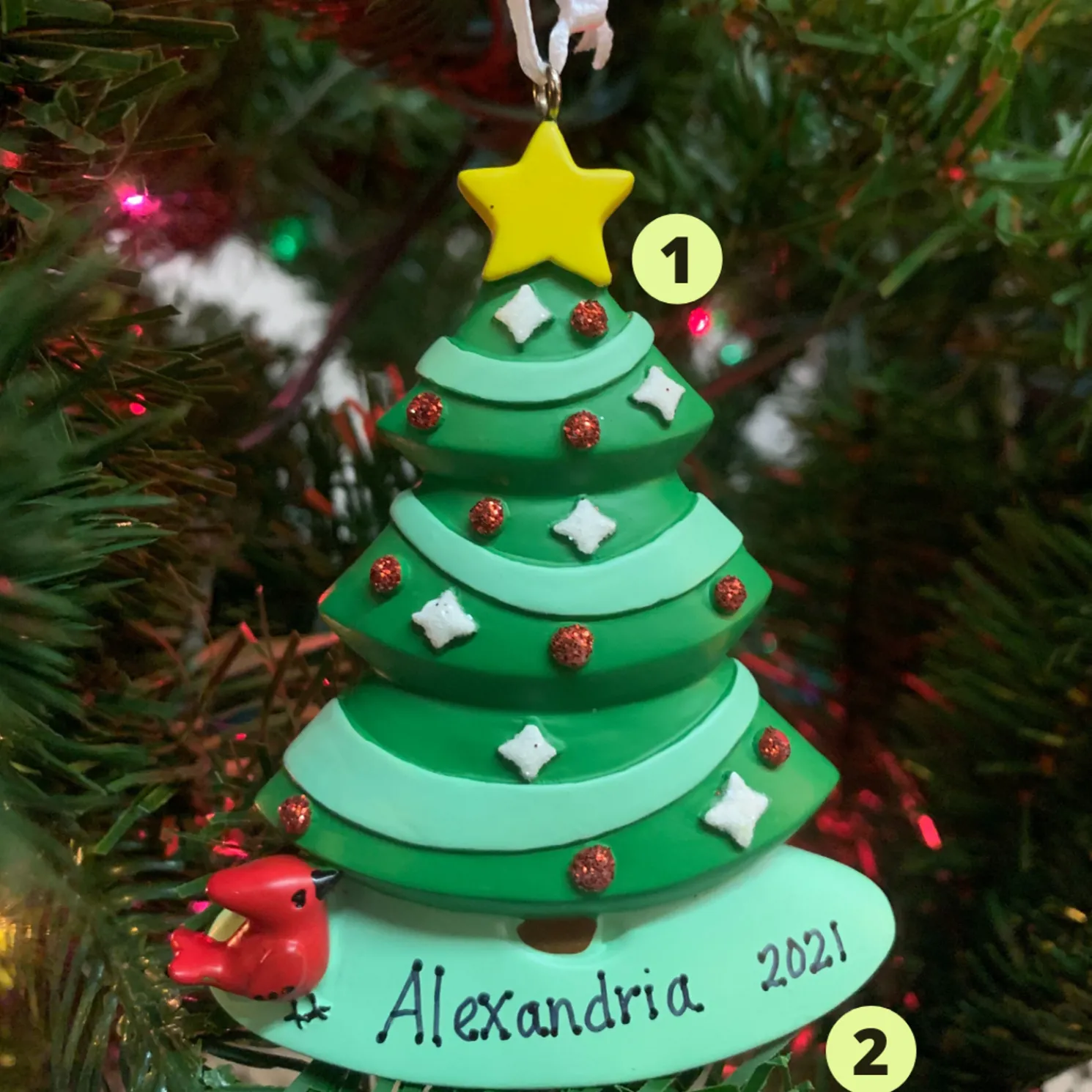Hallmark 3.85" Christmas Tree Personalized Ornament 1HGO2503