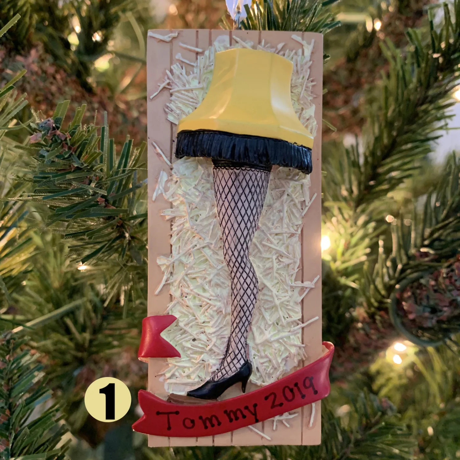 Hallmark 3.75" Leg Lamp Personalized Christmas Ornament 2HCM5413