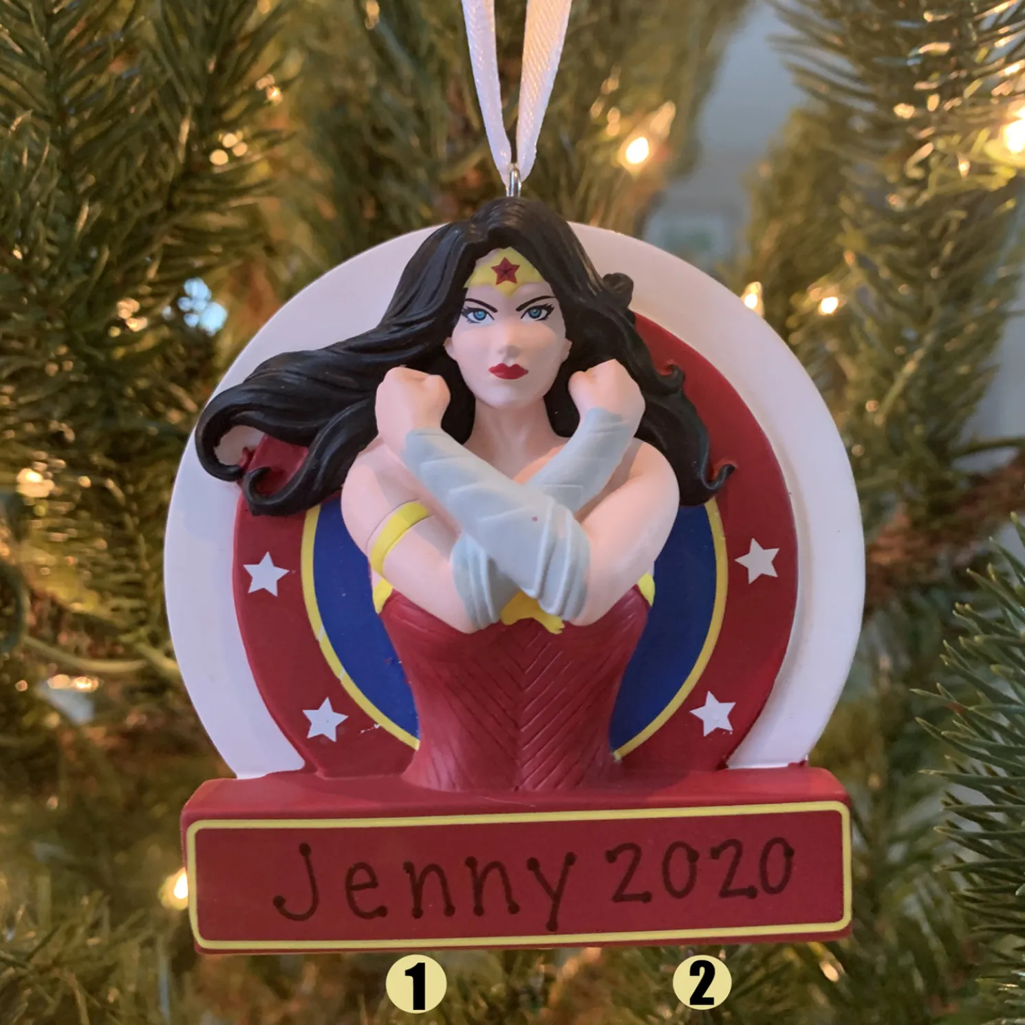 Hallmark 3.25" Wonder Woman™ Personalized Christmas Ornament 2HCM5499