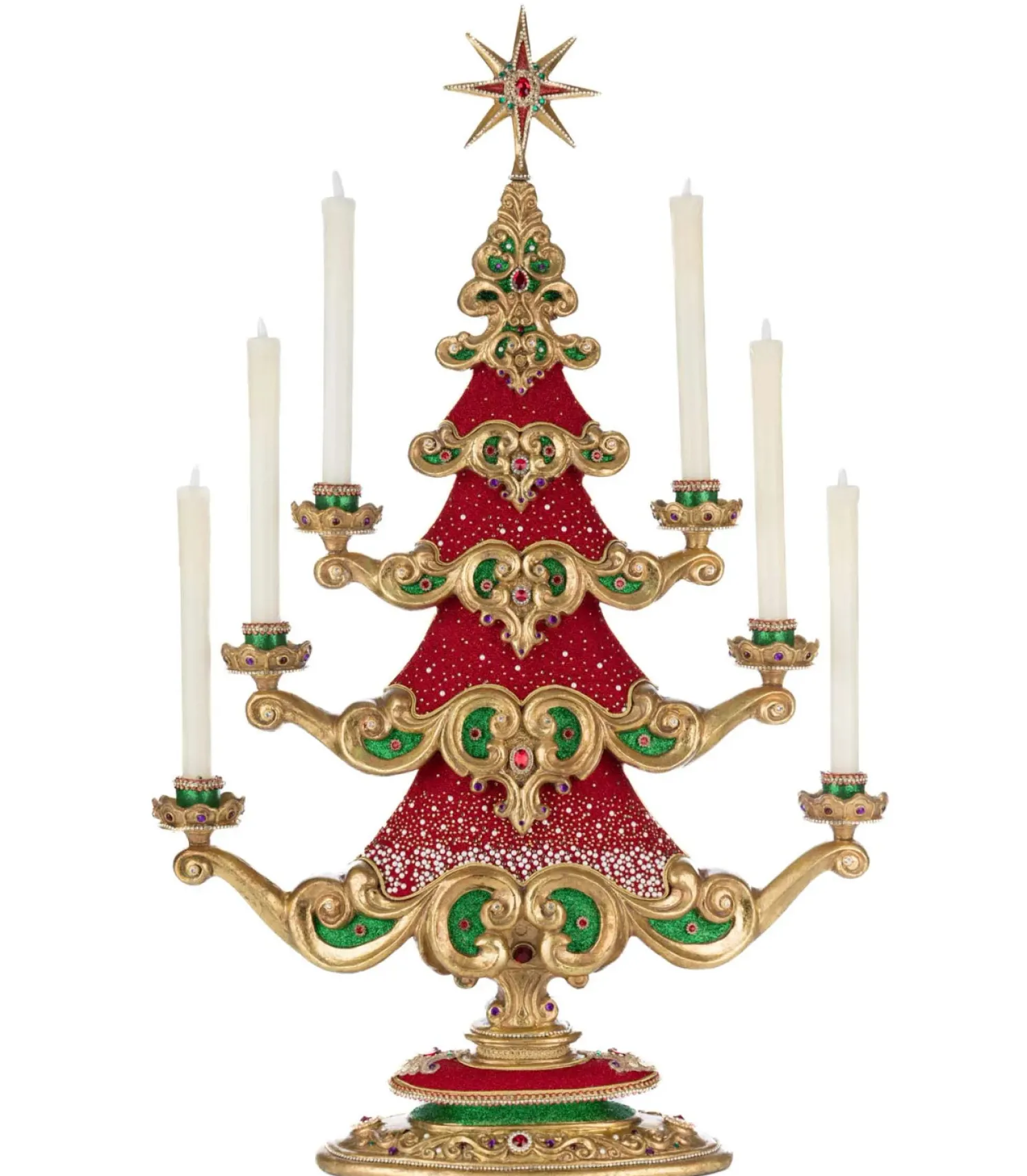 Katherine's Collection 32.5" Royal Christmas Ball Tree with Candles Decoration 28-528804