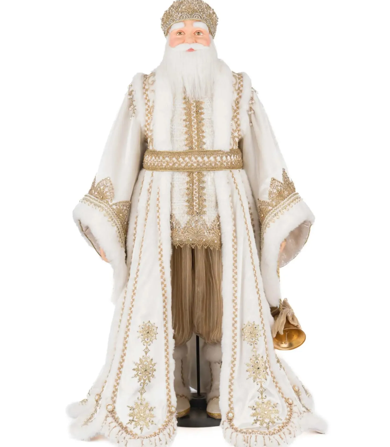 Katherine's Collection 36" Bells of Brilliance Golden Leaf Santa Doll 28-528748
