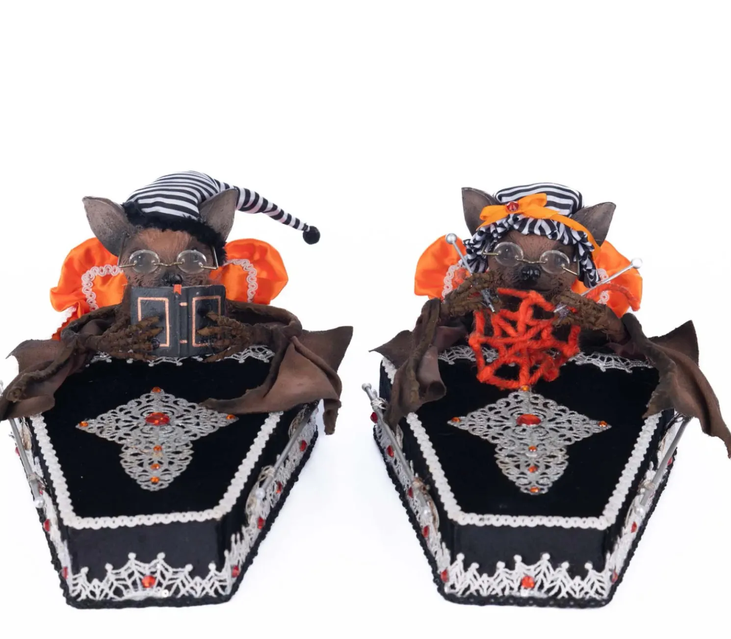 Katherine's Collection 14.25" Set of 2 Bedtime with the Batsons Halloween Decoration 28-528681