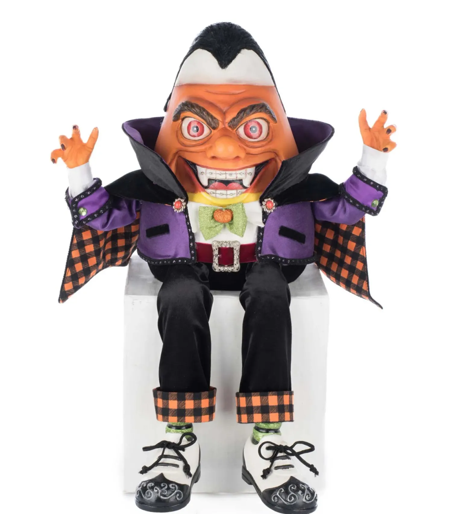 Katherine's Collection 19.5" Count Candy Corn Ledge Sitter Halloween Decoration 28-528642