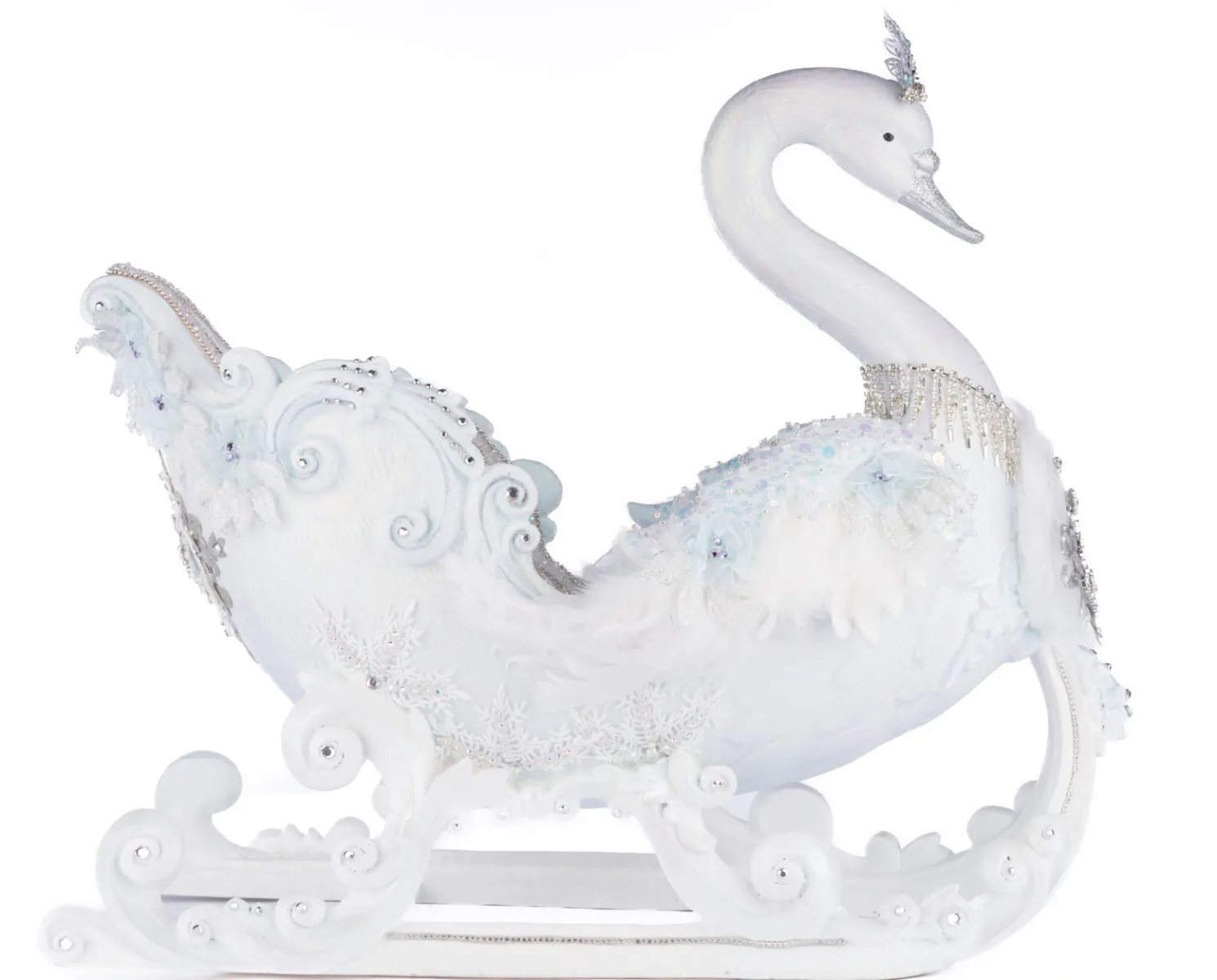 Katherine's Collection 21" Dazzling Swan Sleigh Christmas Decoration 28-428310