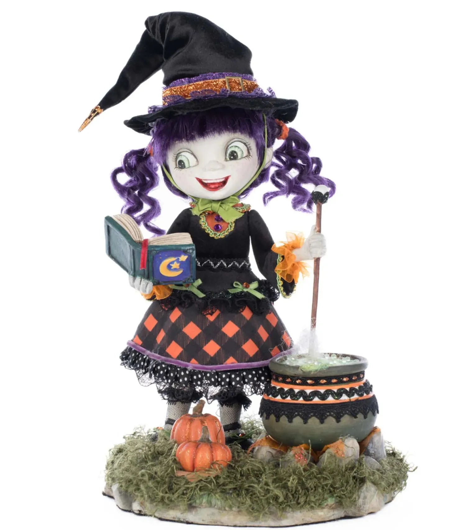 Katherine's Collection 11.5" Poppy Broomson Witch Tabletop Halloween Decoration 28-528632