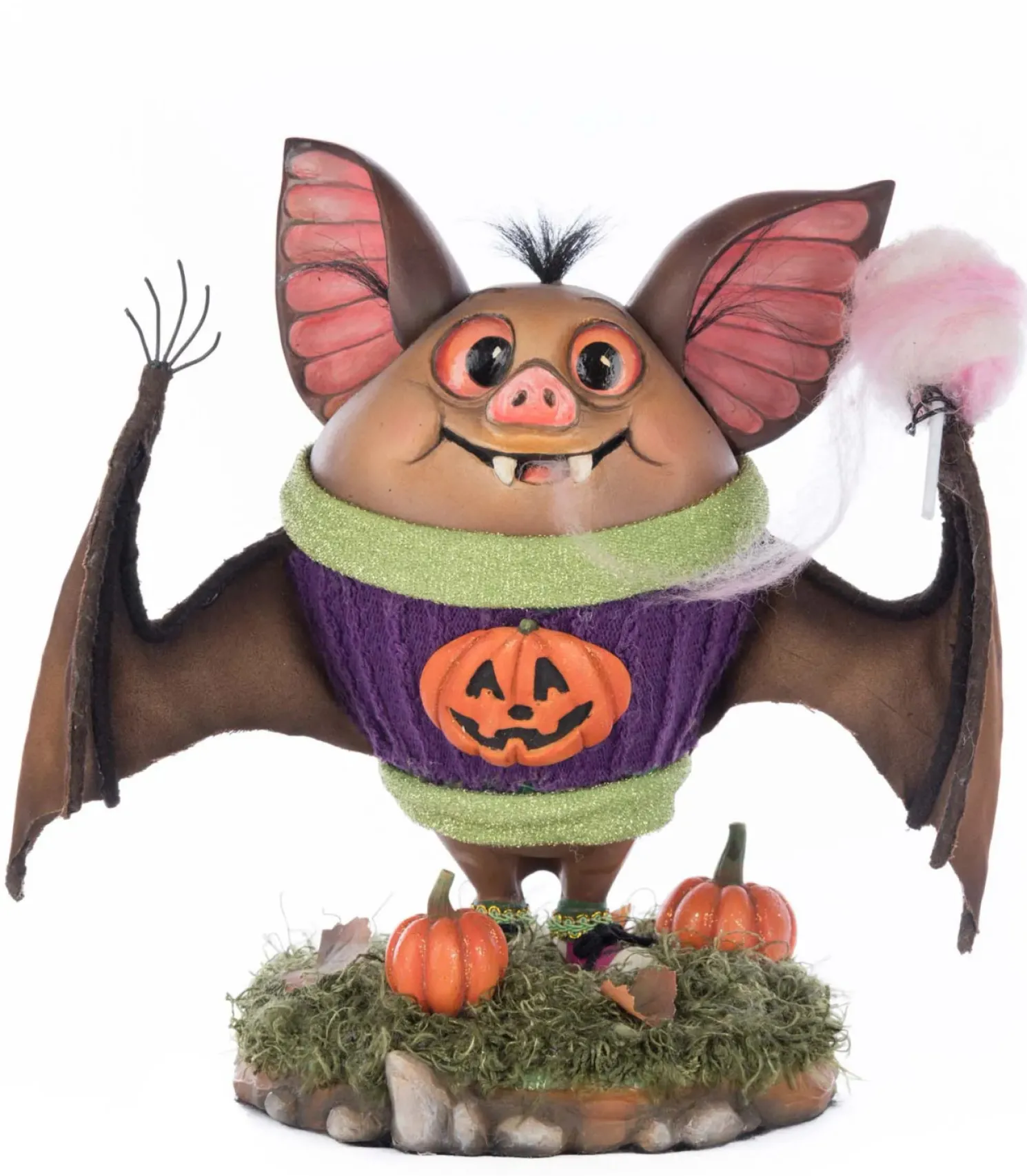 Katherine's Collection 9.75" Fangs the Bat in Sweater Tabletop Halloween Decoration 28-528655