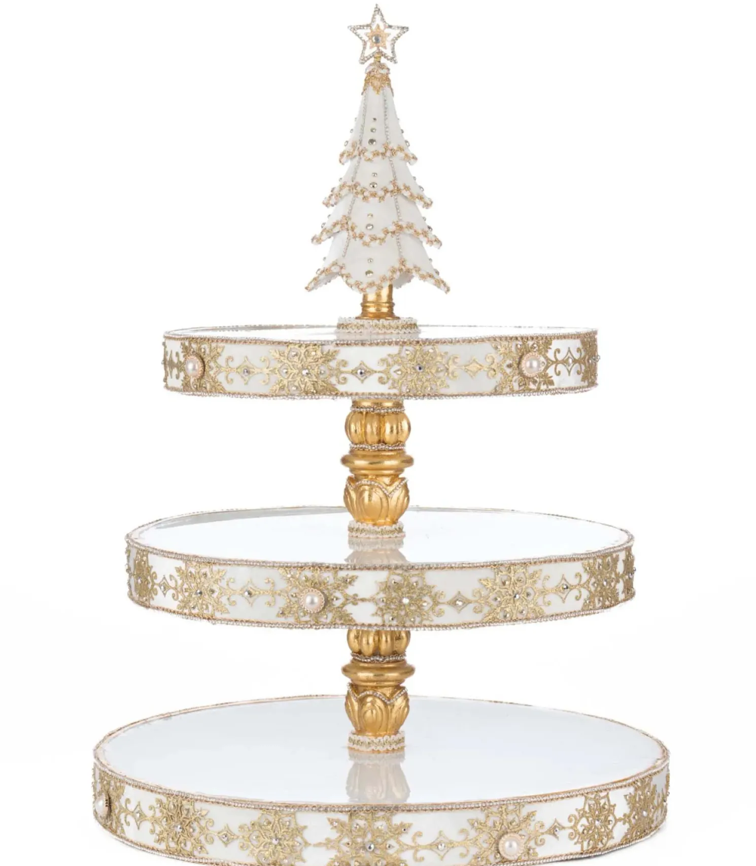 Katherine's Collection 23.5" Bells of Brilliance Tiered Serving Tray Christmas Decoration 28-528775