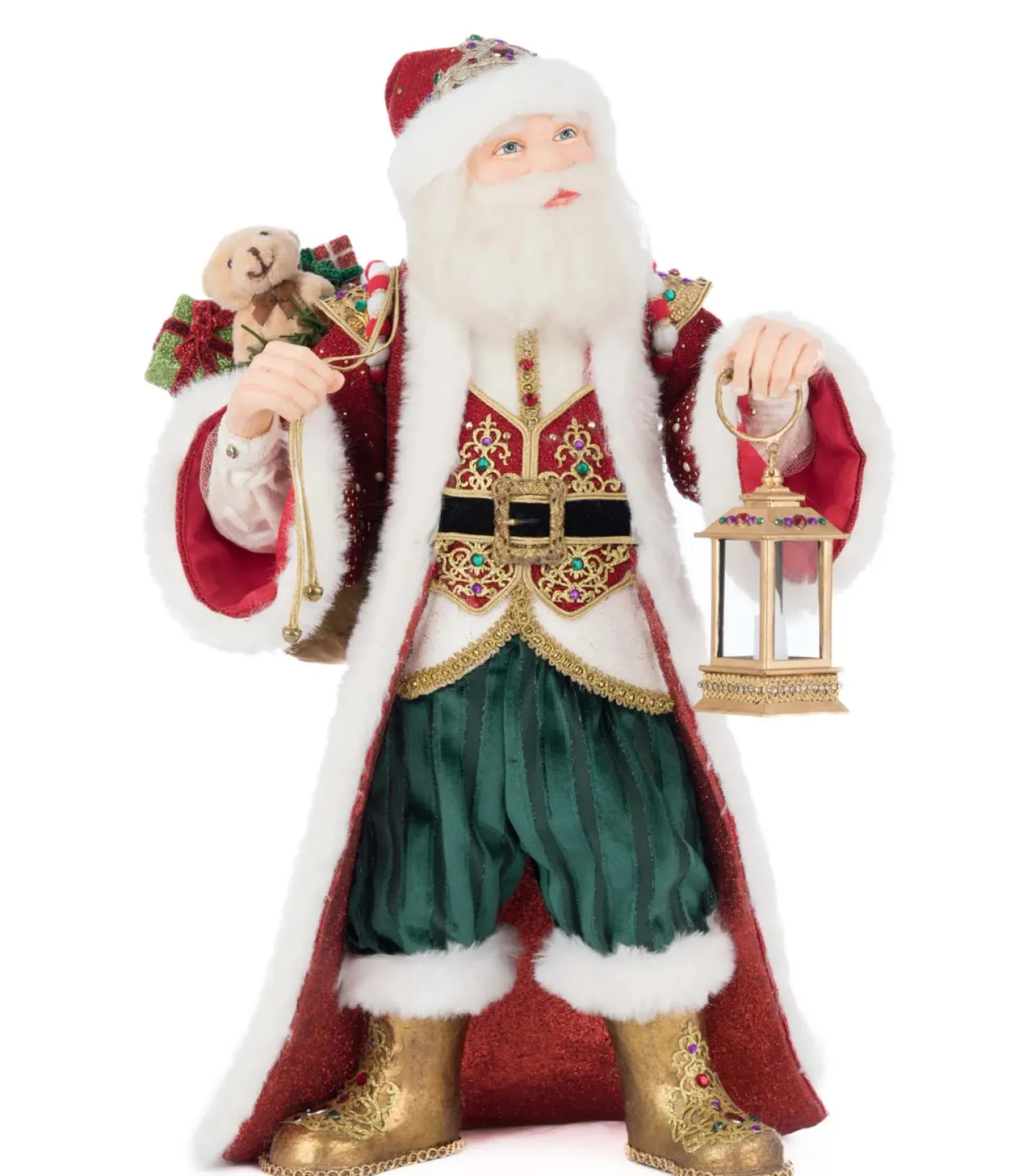 Katherine's Collection 18" Royal Christmas Ball King Christopher Claus with Lantern Tabletop Christmas Decoration 28-528817