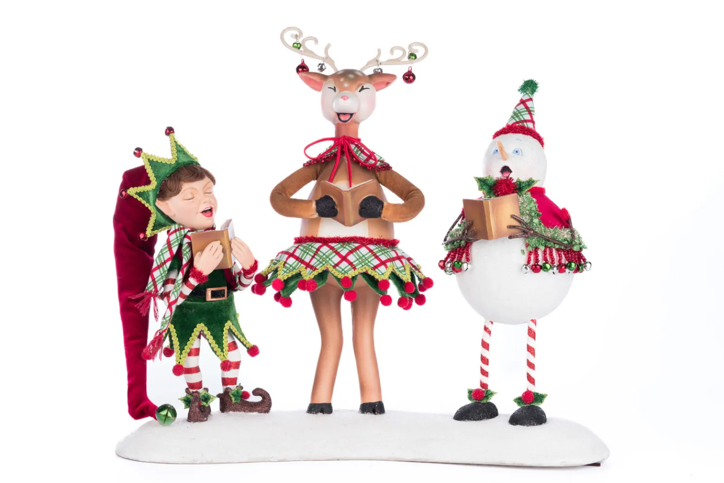 Katherine's Collection 18" Alfie, Deerdra, And Snowy Christmas Carolers Christmas Decoration 28-428351