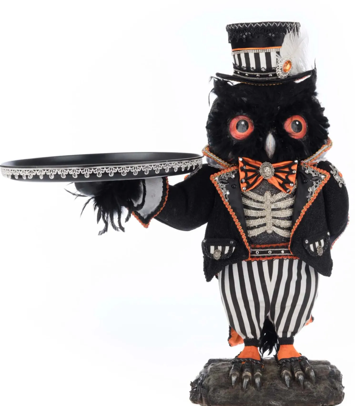 Katherine's Collection 21.5" Oscar Macabre Owl Server Halloween Decoration 28-528678