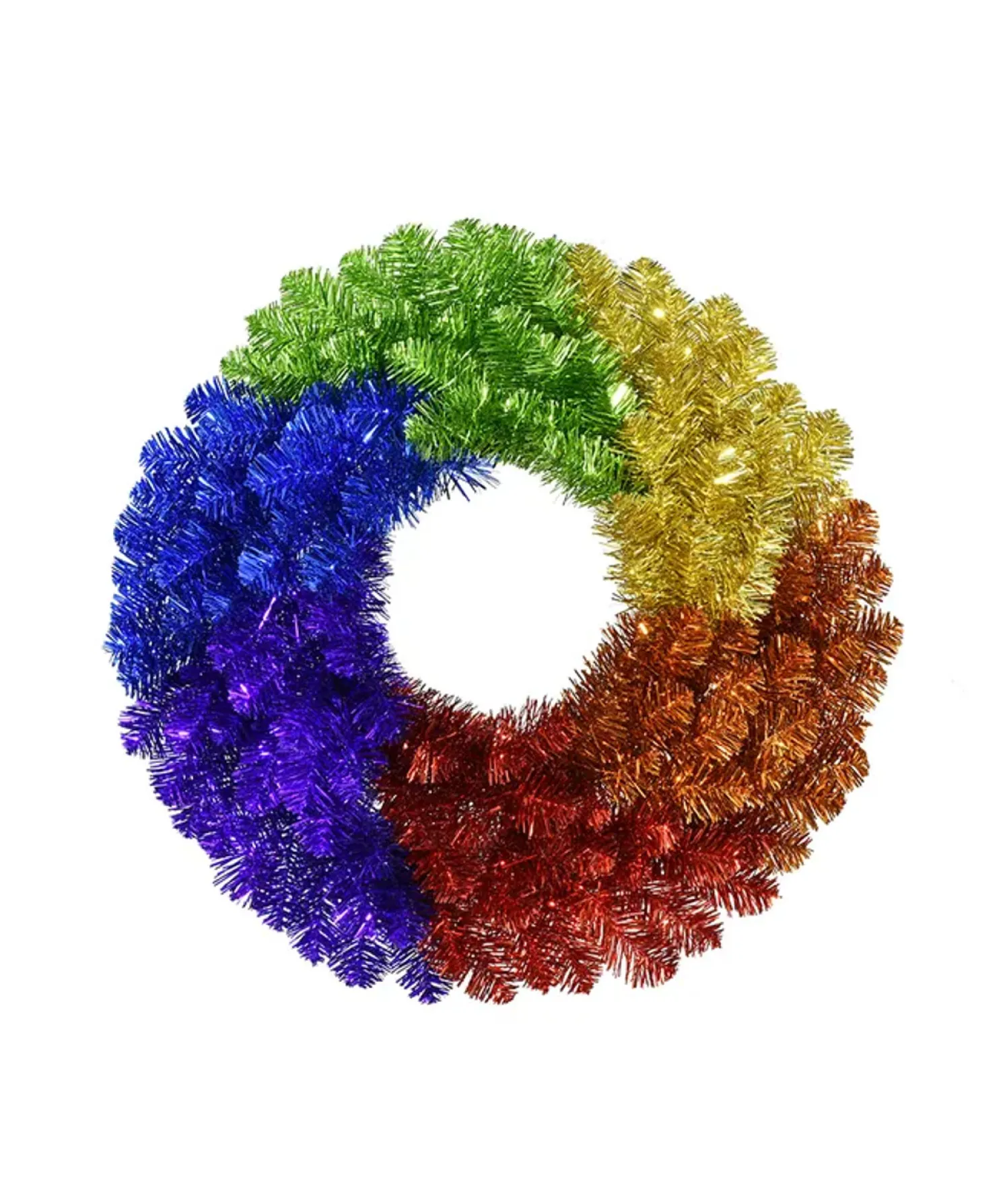 Kurt Adler 24" Foil Rainbow Pride Christmas Wreath WRT0402