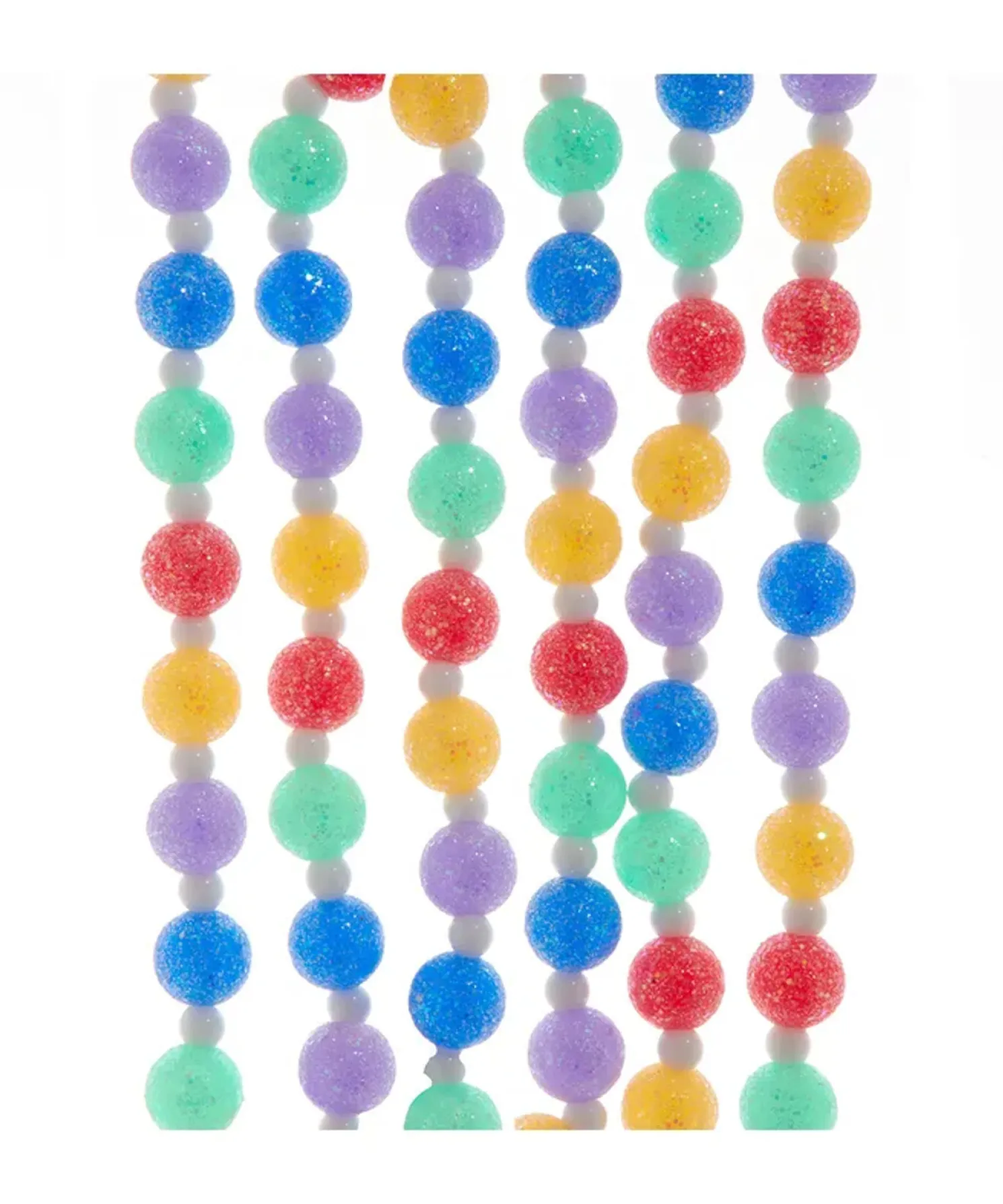 Kurt Adler 6' Colorful Frosted Iridescent Candy Christmas Tree Garland D4596