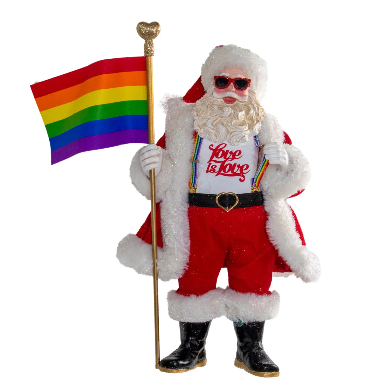 Kurt Adler 10" Fabriché Pride Santa Christmas Figure FA0179