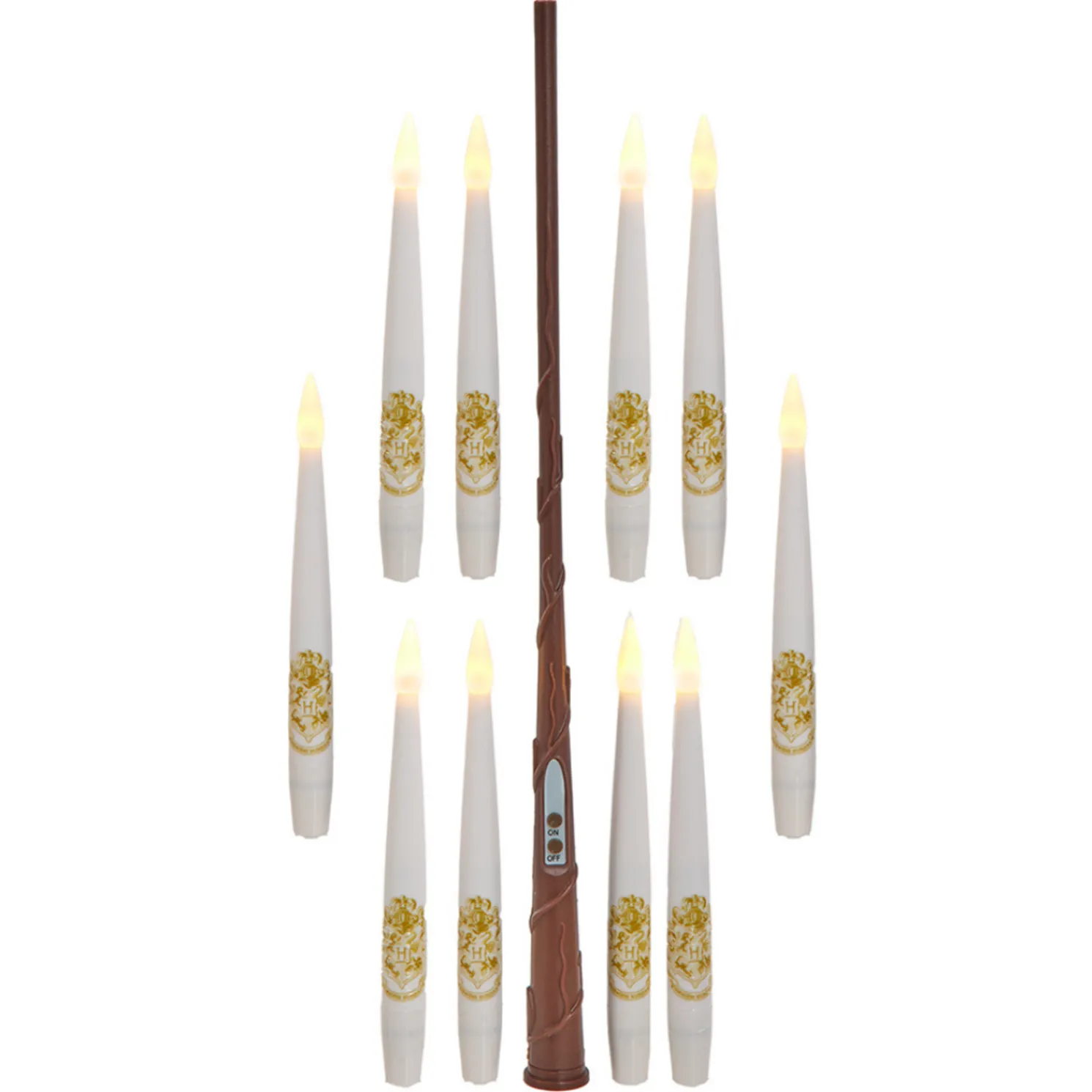 Kurt Adler 6" Harry Potter Battery Operated 10 Floating Candles With Wand Remote Light Set HP9234