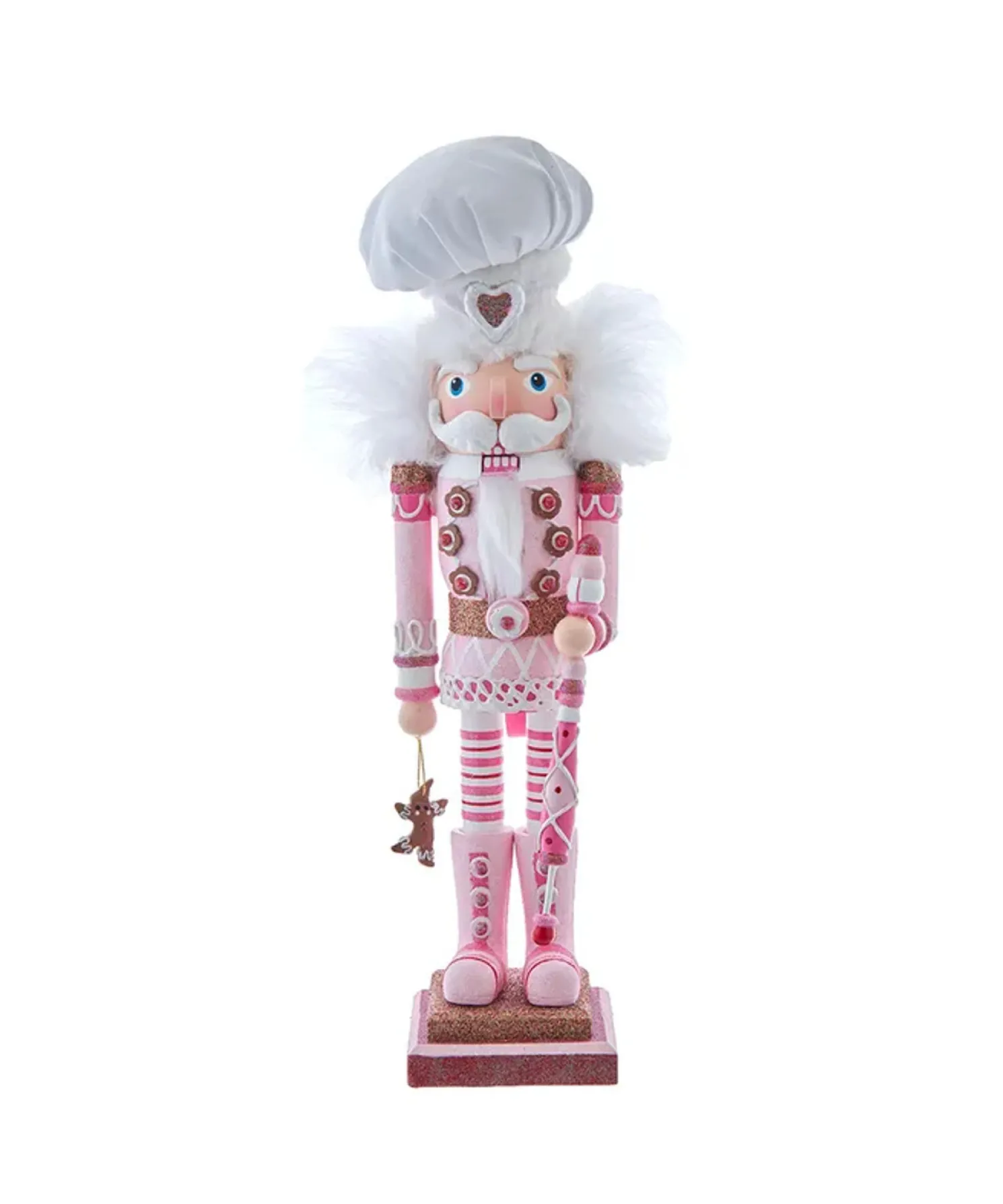 Kurt Adler 16" Hollywood Nutcrackers Pink Gingerbread Baker Nutcracker HA0783