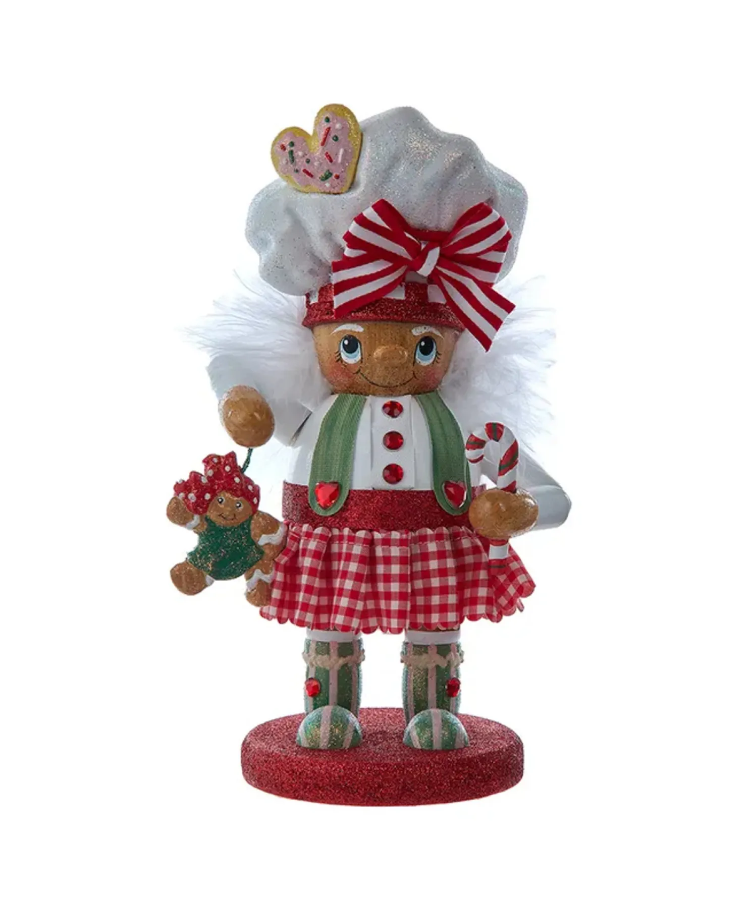 Kurt Adler 10" Hollywood Nutcrackers Gingerbread Baker Girl Nutcracker HA0713