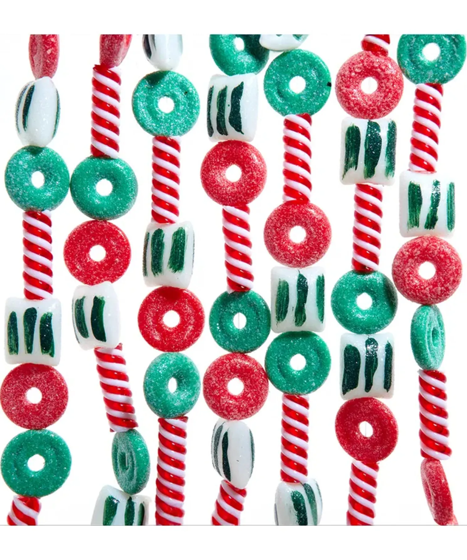 Kurt Adler 6' Red and Green Peppermint Candy Christmas Tree Garland D4574