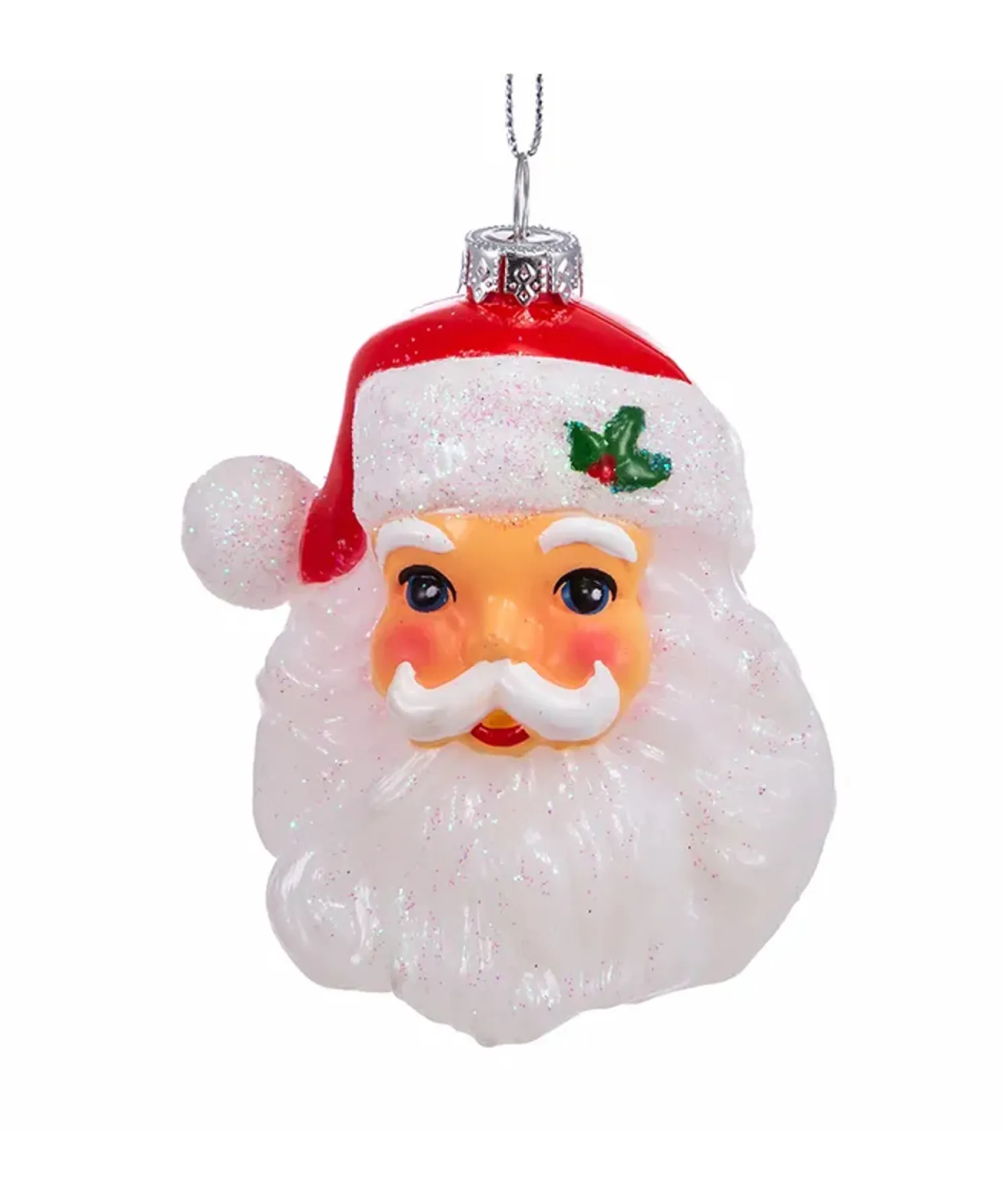 Kurt Adler 3" Shatterproof Vintage Inspired Santa Head Christmas Ornament H8250