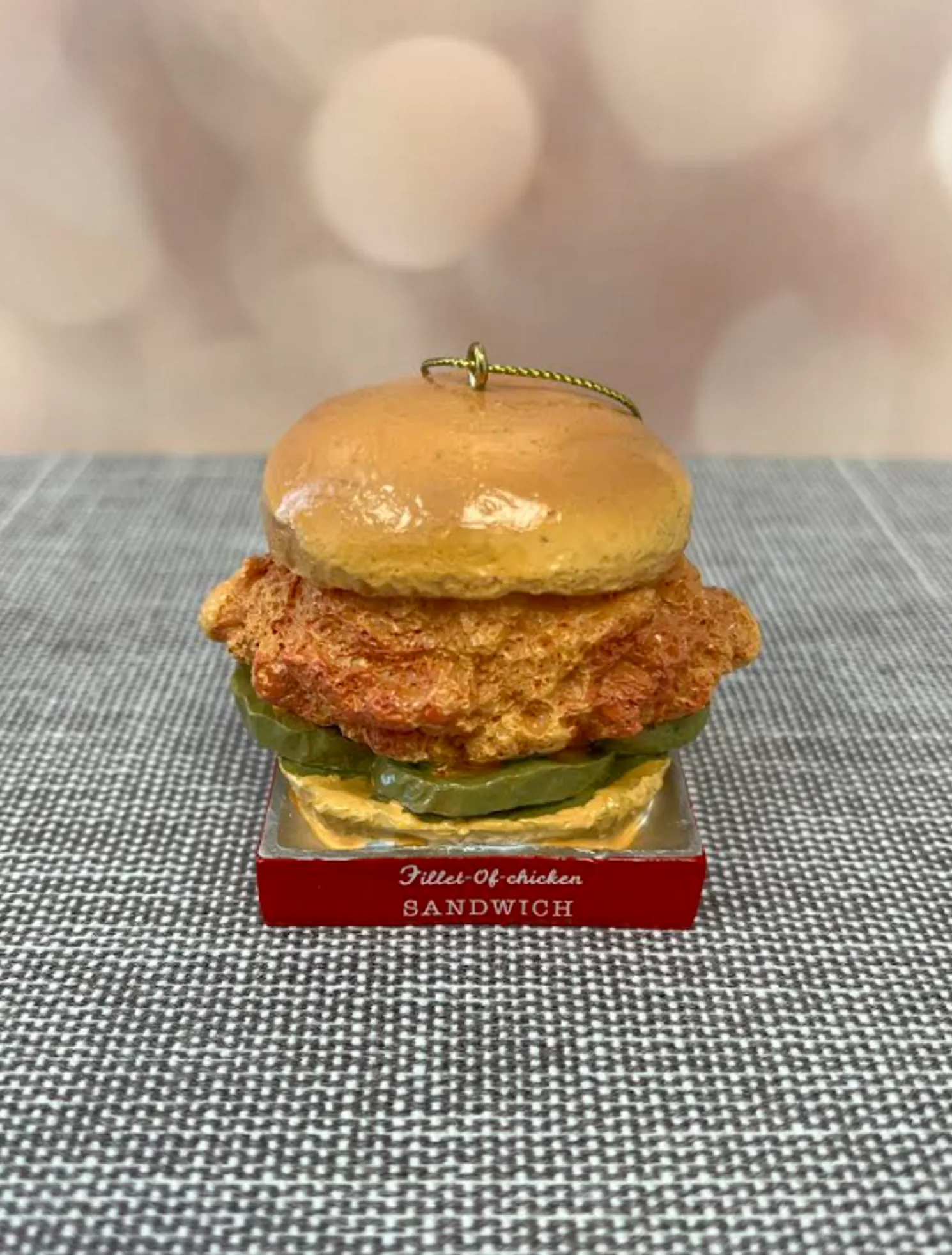 Kurt Adler Fast Food Chicken Sandwich, Nuggets and Fries Christmas Ornament A2442