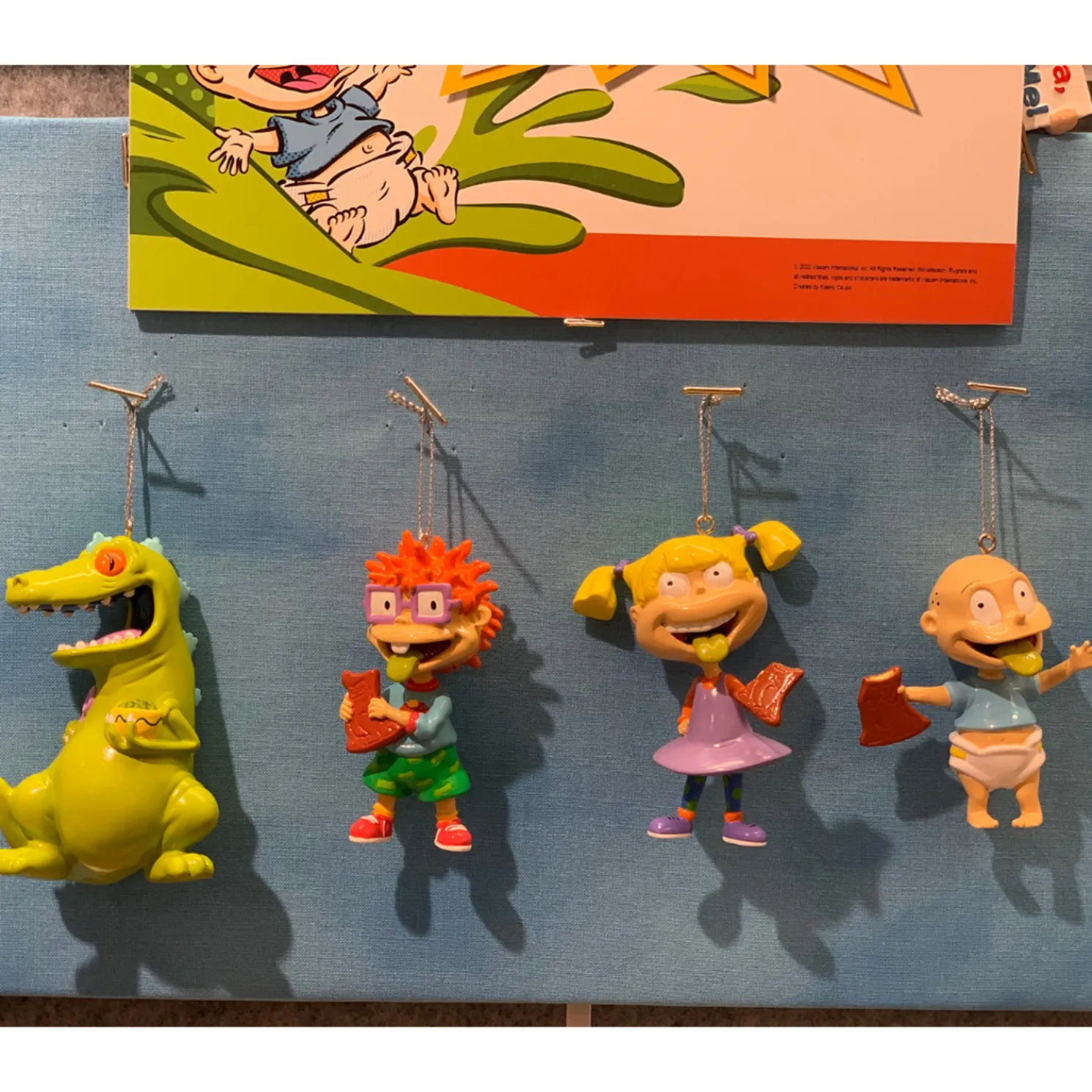 Kurt Adler Set of 4 3.5" Rugrats Blow Mold Christmas Ornaments RG1201