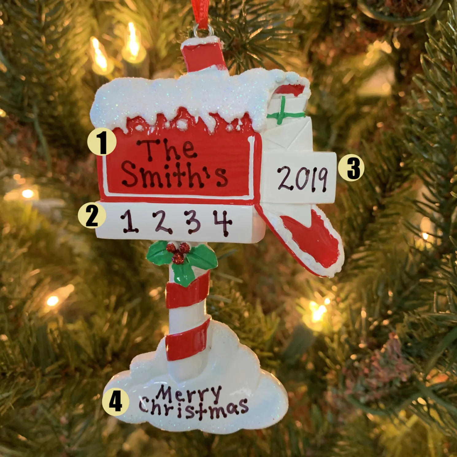 Merry Mailbox Personalized Christmas Ornament OR1741
