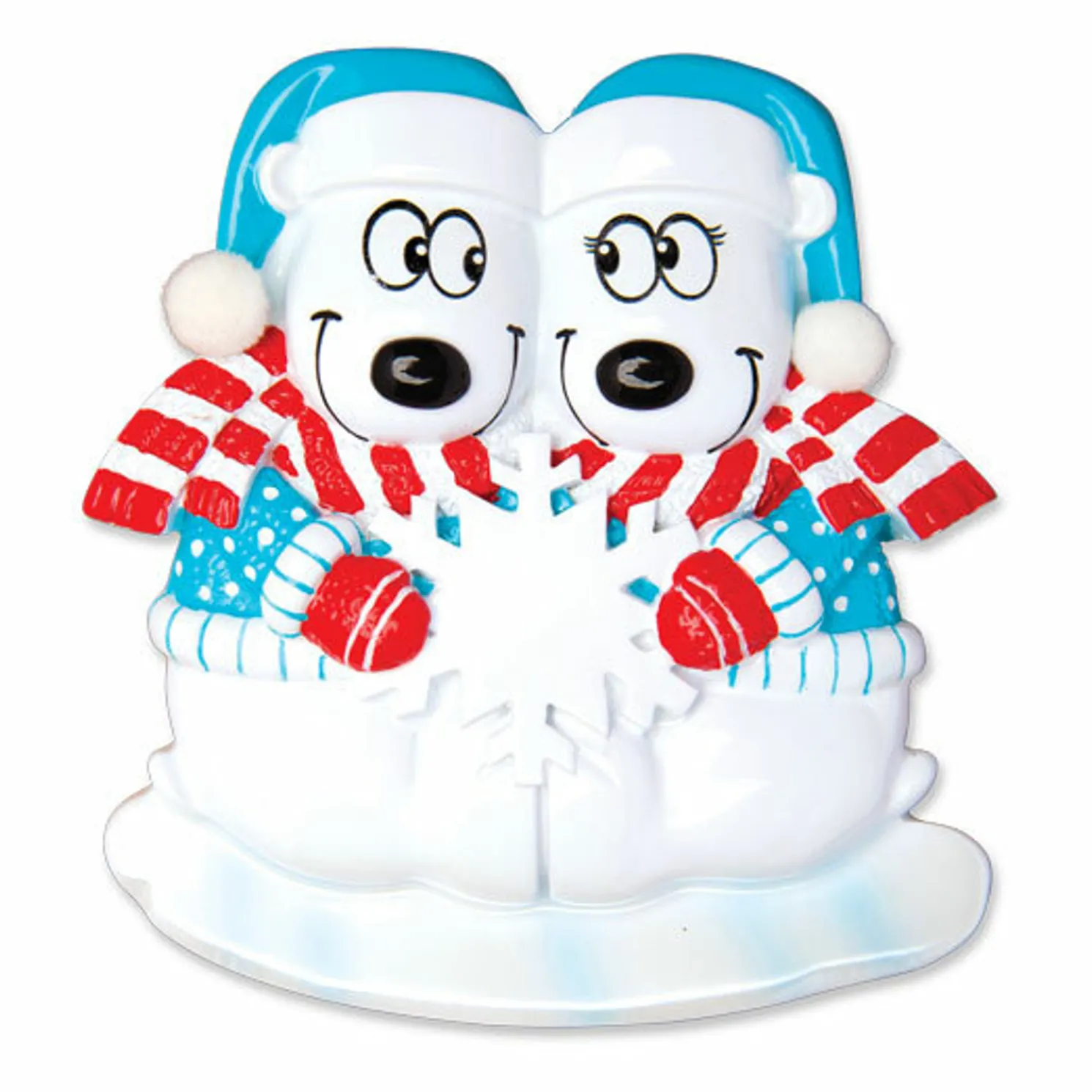 Polar Bear Couple Our First Christmas Personalized Christmas Ornament OR1450