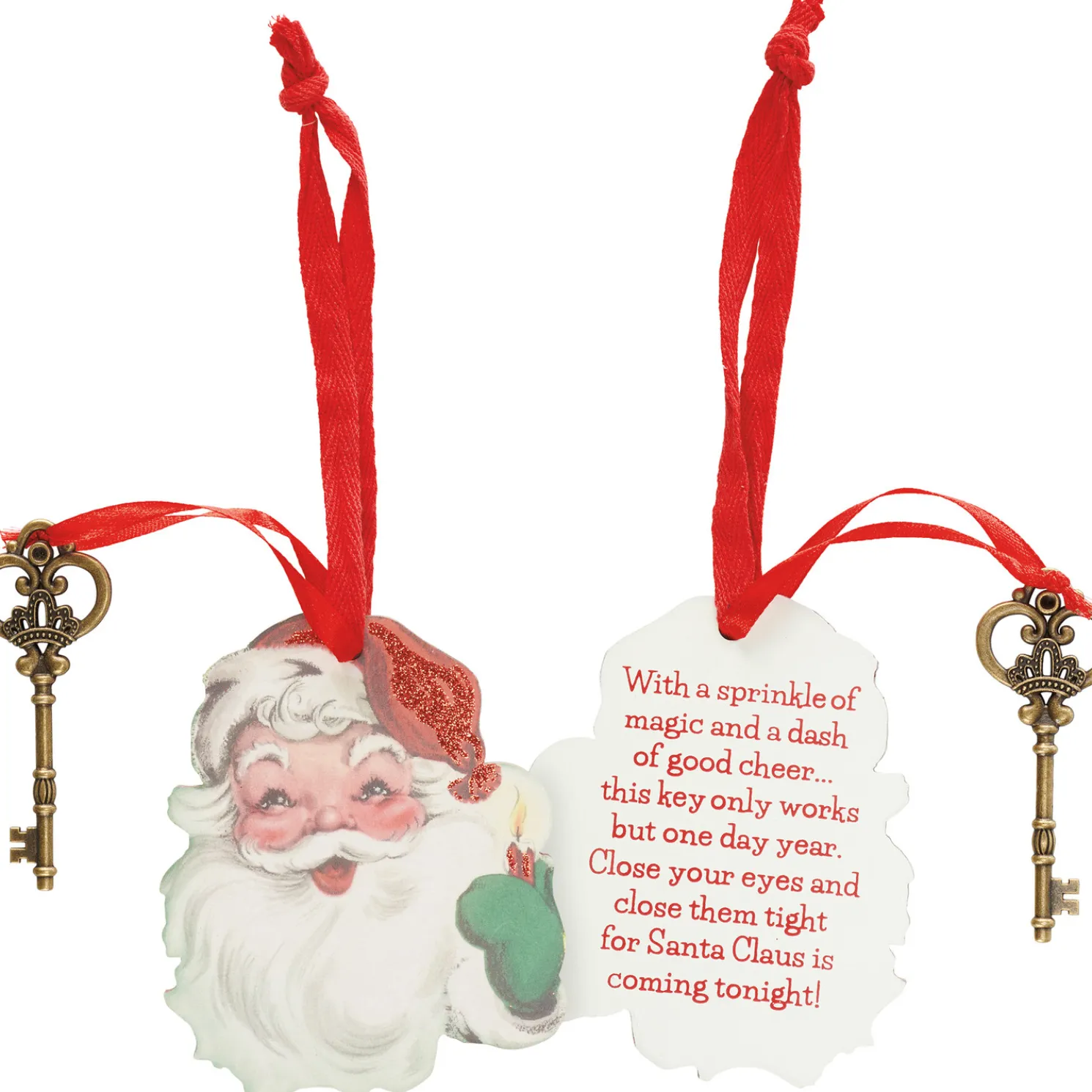 Primitives By Kathy Santa Claus Key Christmas Ornament 115321