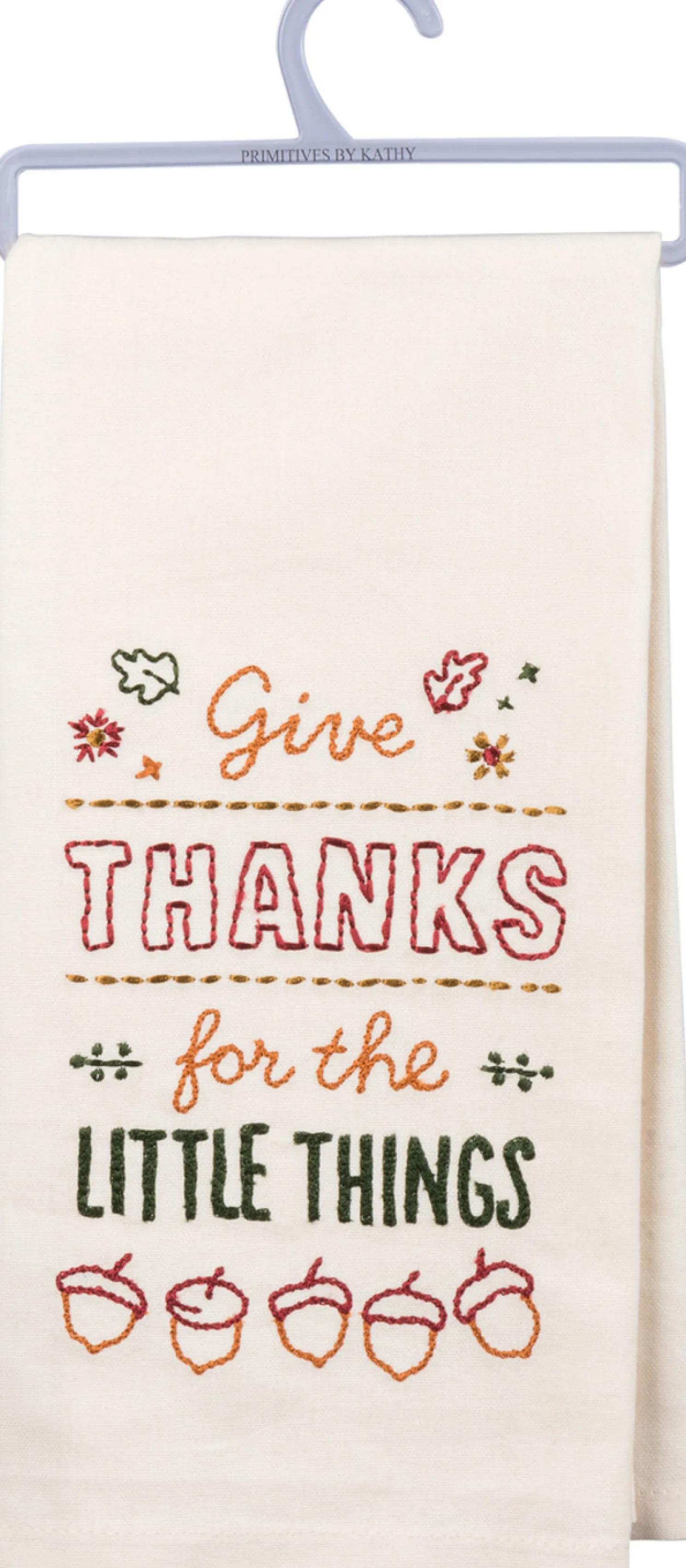 Primitives By Kathy Give Thanks Embroidered Fall Kitchen Dish Towel 31857